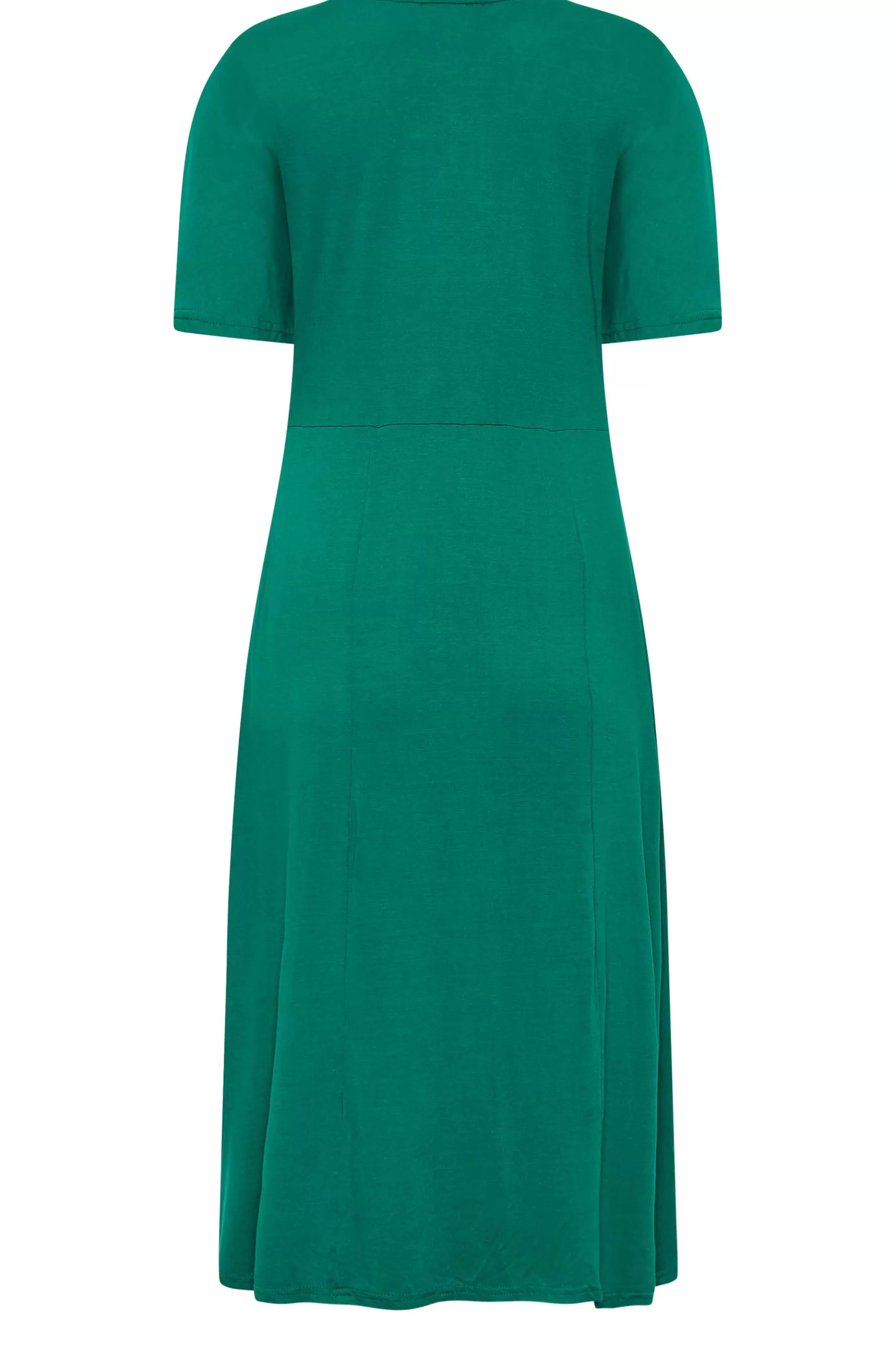 Women M&Co Wedding Guest Dresses> Womens Forest Green Angel Sleeve Split Hem Midi Dress