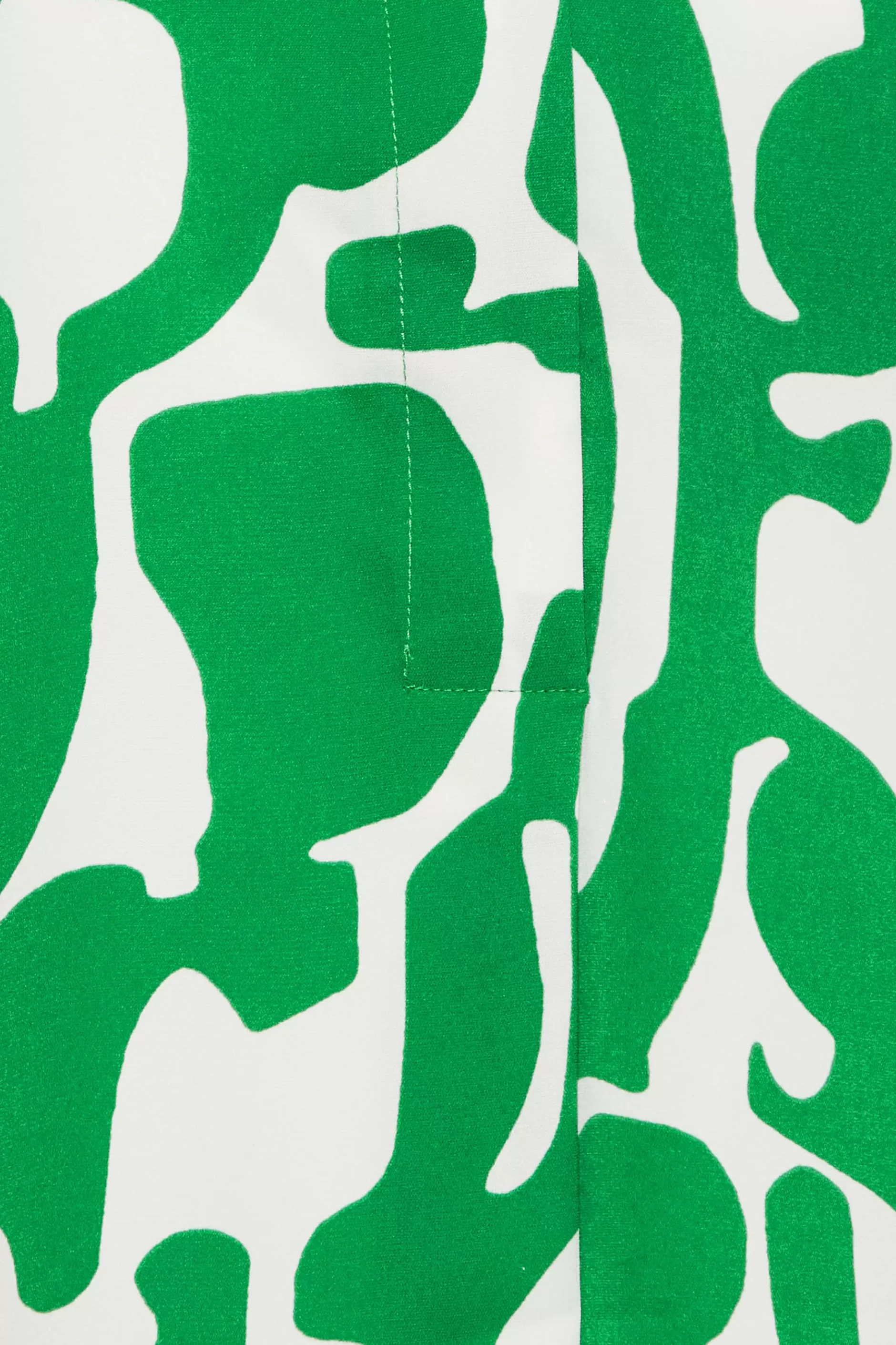 Women M&Co Blouses> Womens Green & White Abstract Print 3/4 Sleeve Blouse
