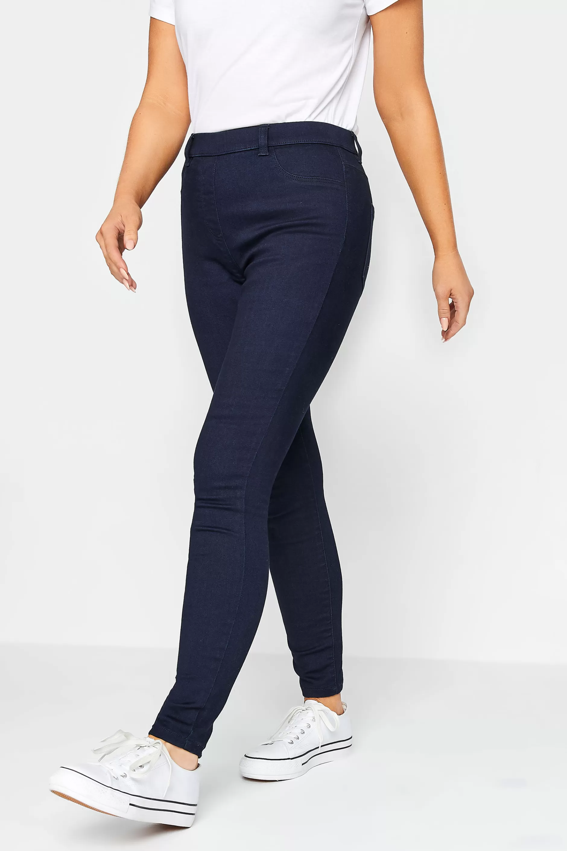 Women M&Co Jeans (Hidden)> Womens Indigo Blue Stretch Jeggings