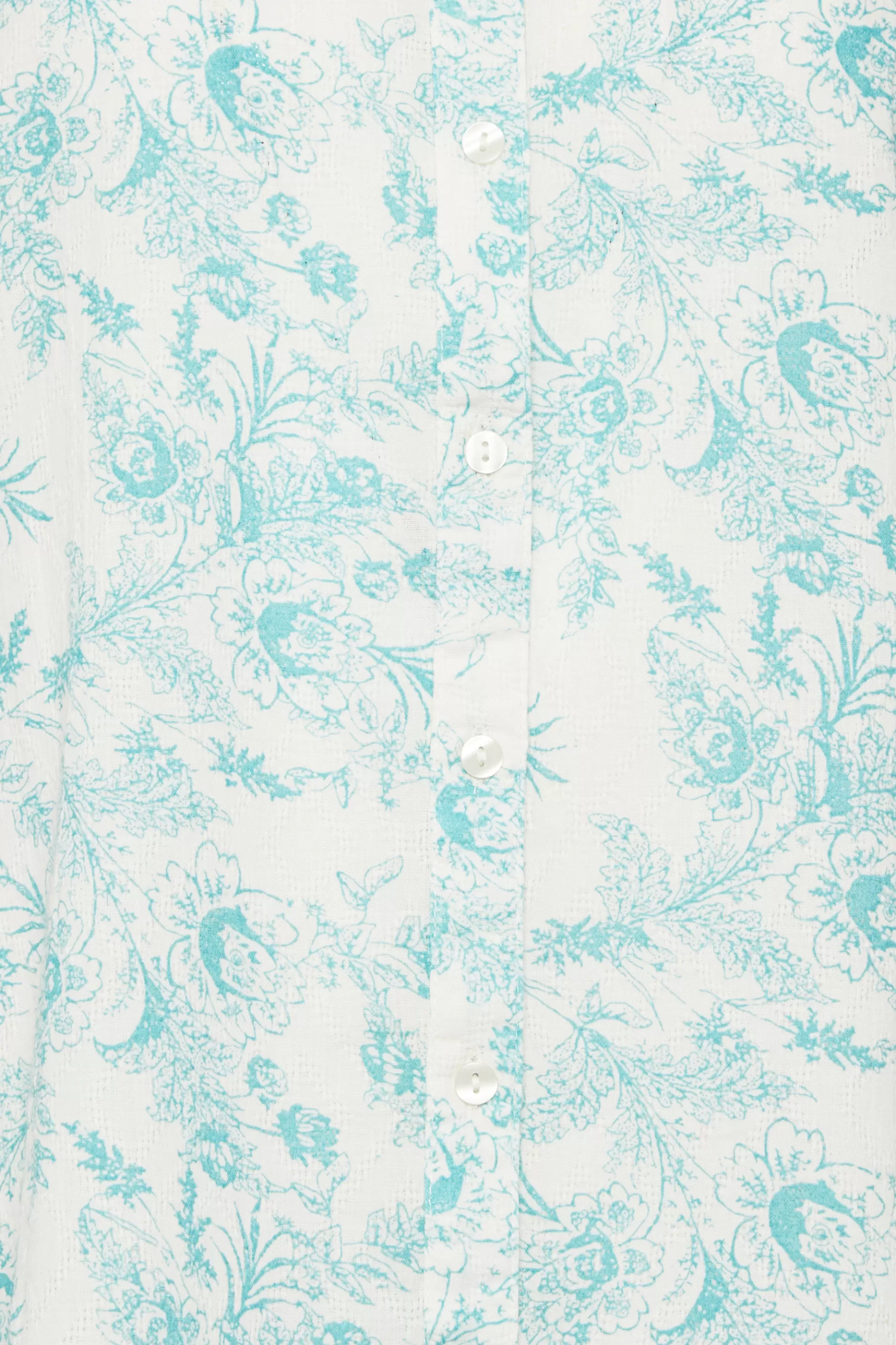 Women M&Co Shirts> Womens Light Blue Floral Lace Detail Shirt