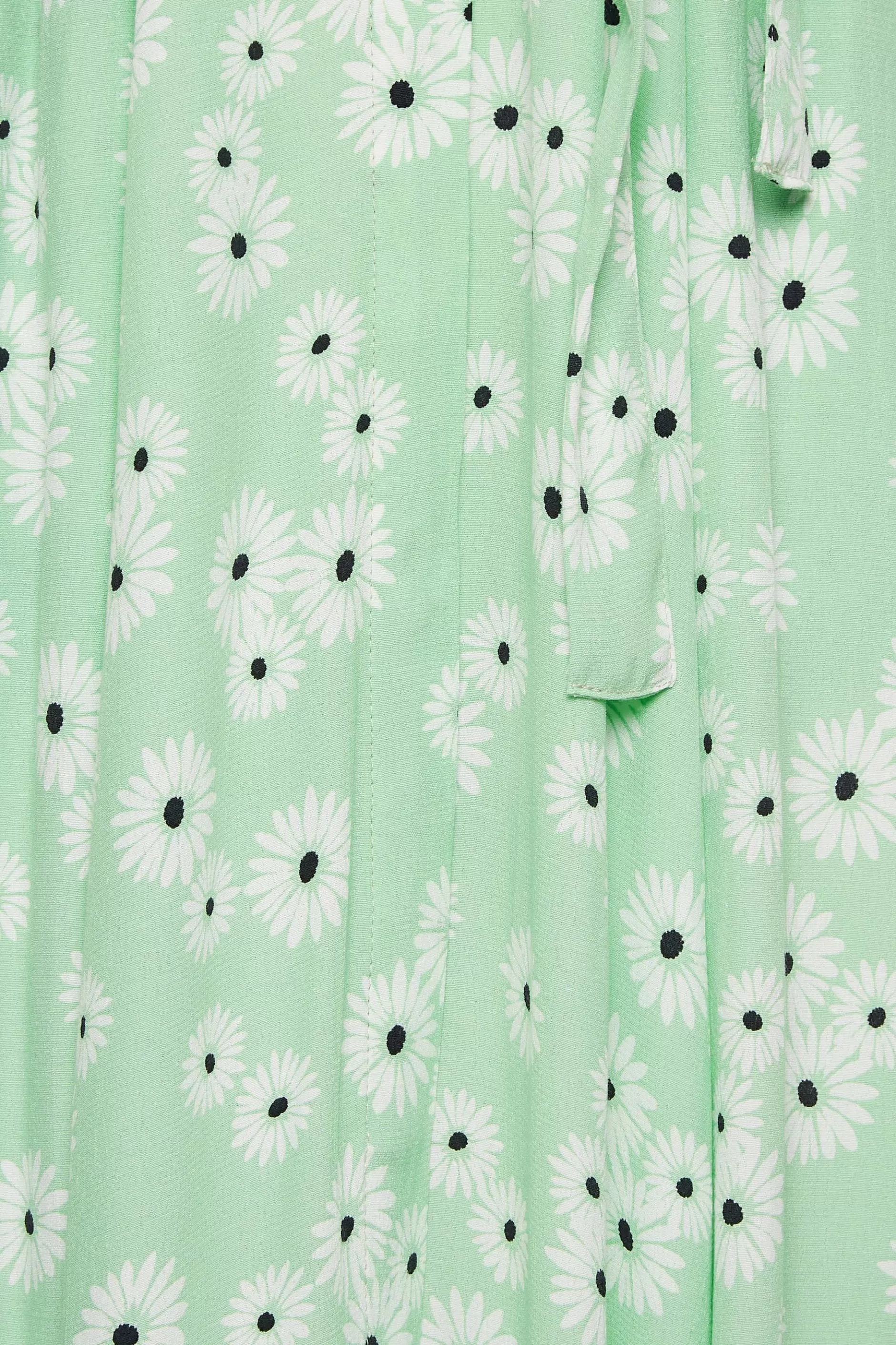 Women M&Co Shirt Dresses> Womens Mint Green Daisy Print Maxi Shirt Dress