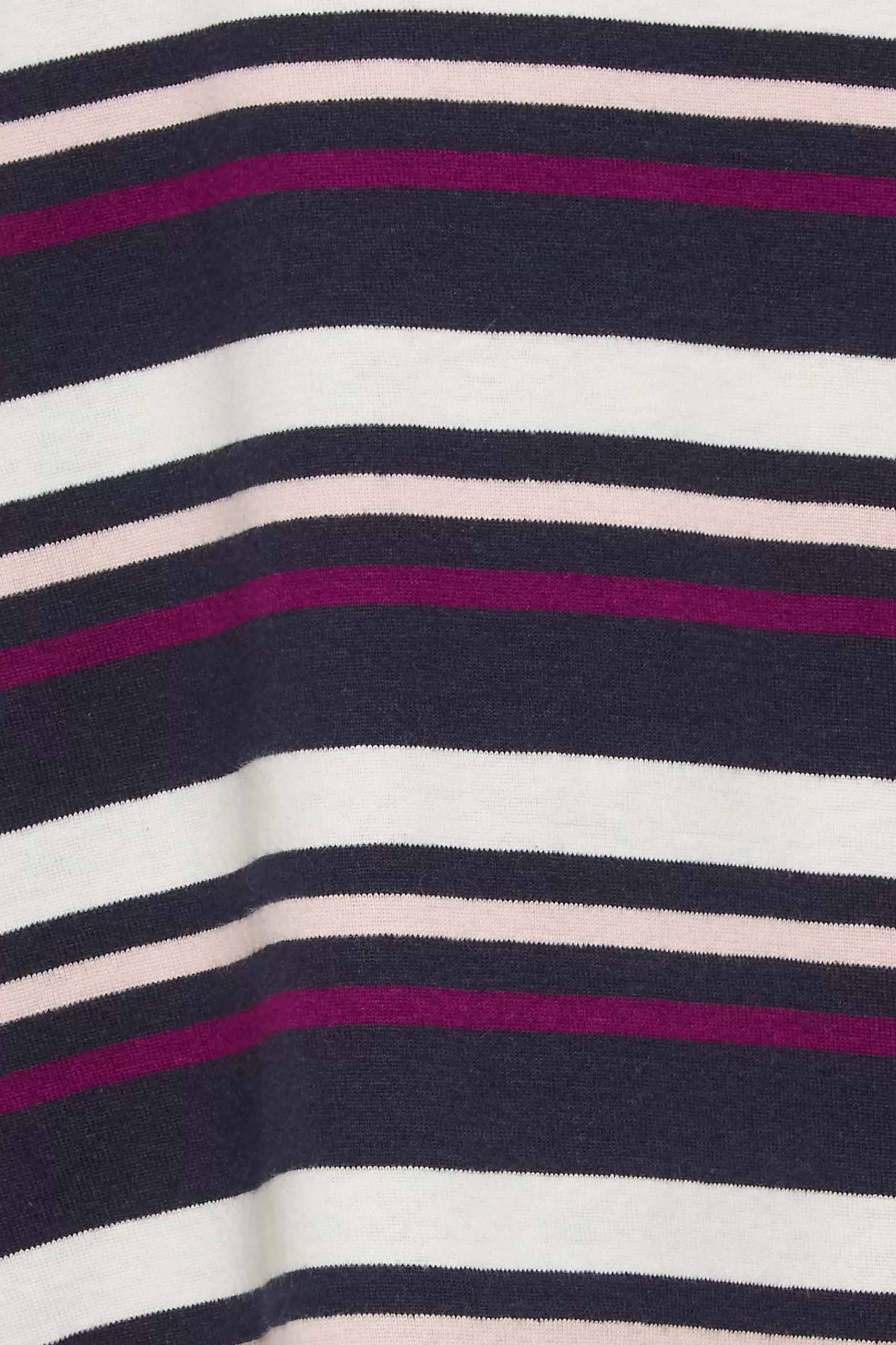 Women M&Co T-Shirts> Womens Navy Blue Stripe Long Sleeve Cotton T-Shirt