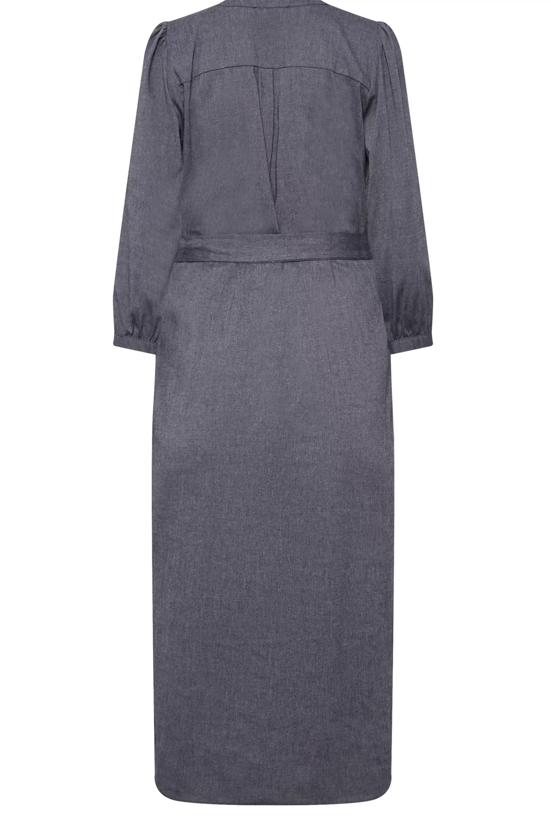 Women M&Co Shirt Dresses> Womens Navy Blue Tie Waist Midi Tunic Dress