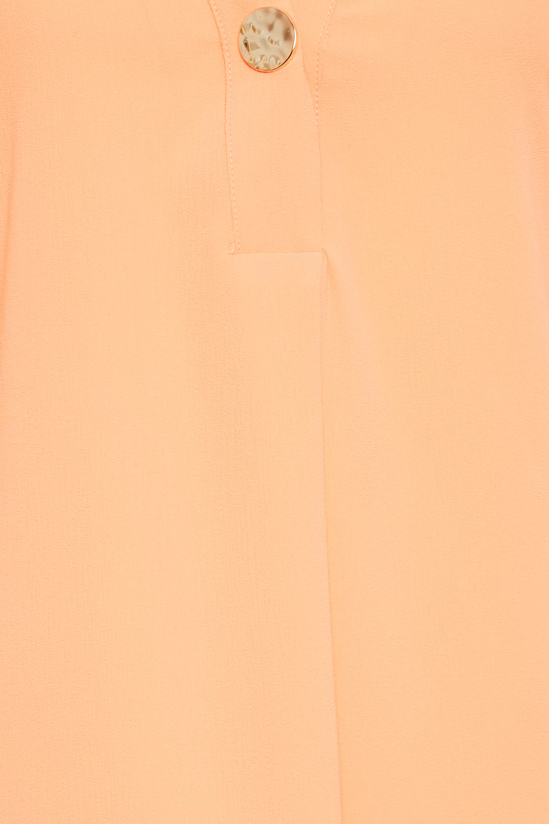 Women M&Co Shirts> Womens Orange Statement Button Tab Sleeve Shirt