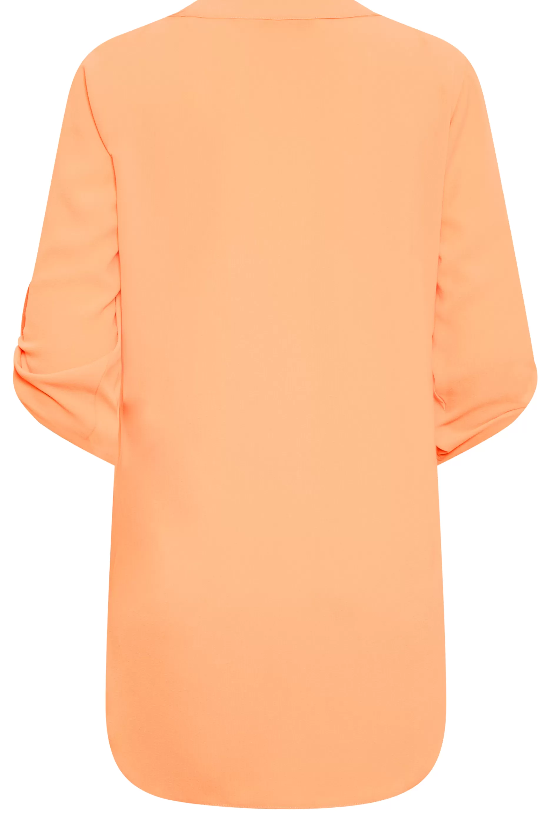 Women M&Co Shirts> Womens Orange Statement Button Tab Sleeve Shirt