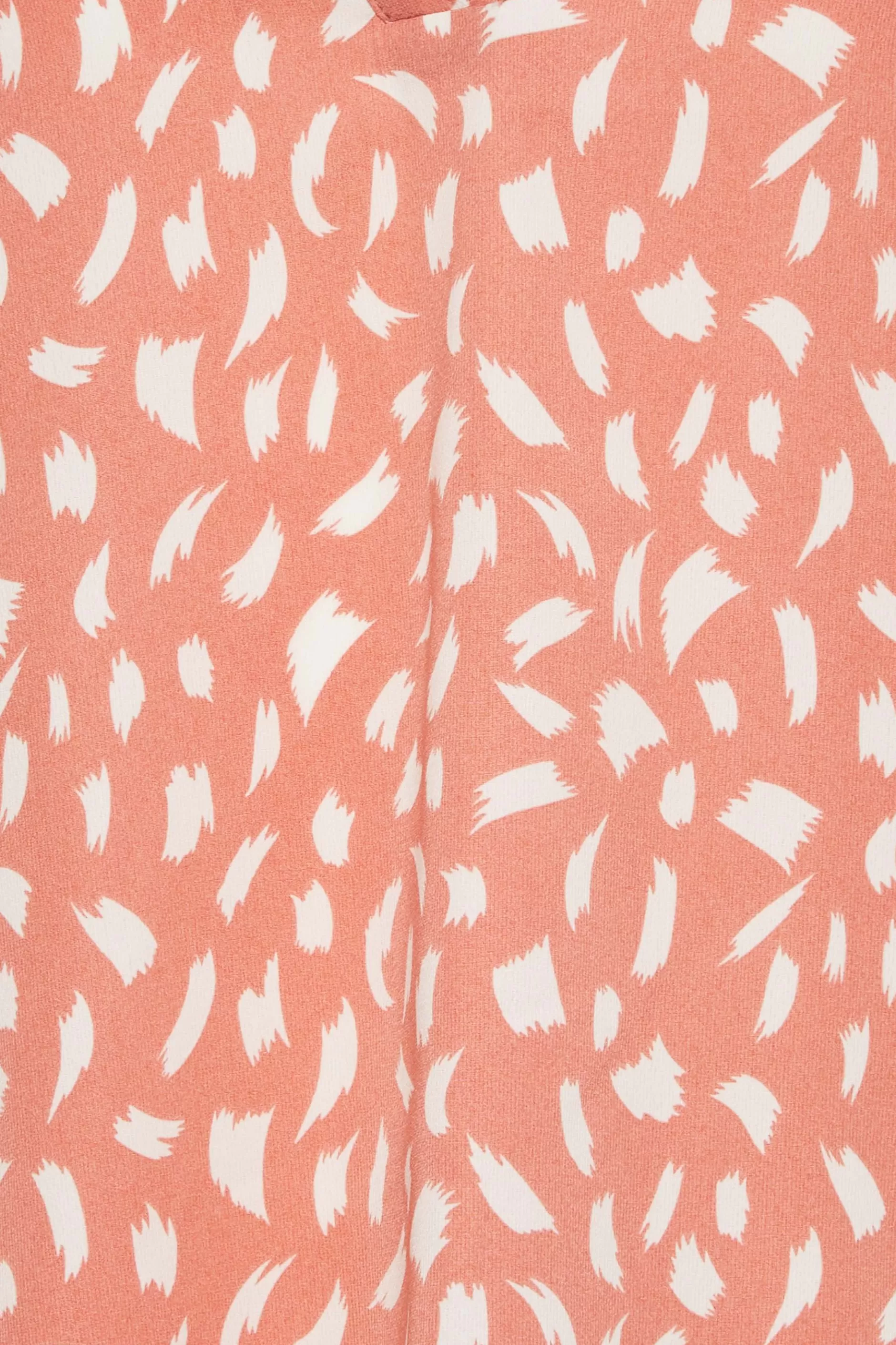 Women M&Co Shirts> Womens Pink Brush Stroke Print Half Placket Shirt
