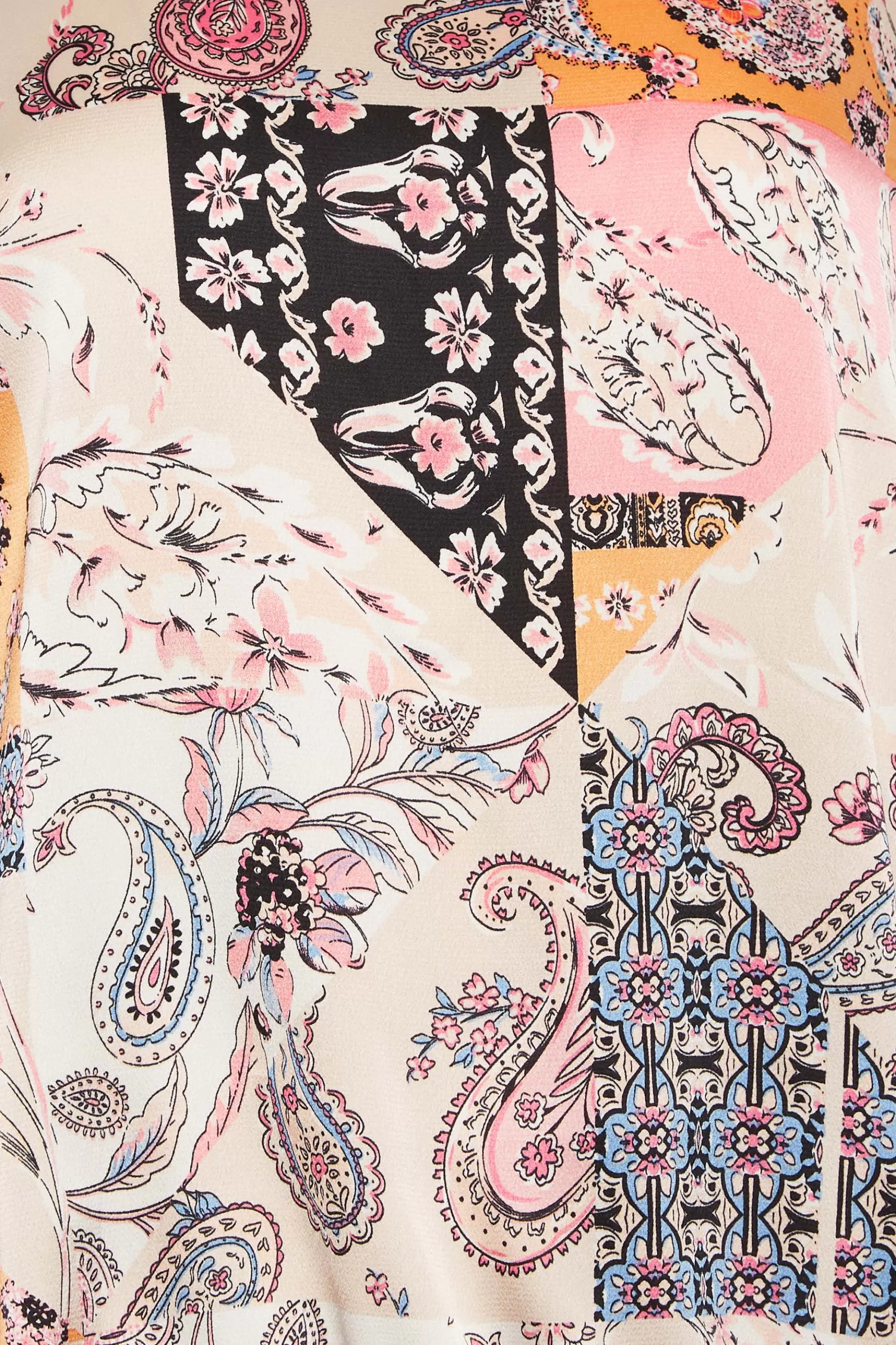 Women M&Co Short Sleeve Tops> Womens Pink Paisley Print Short Sleeve Blouse