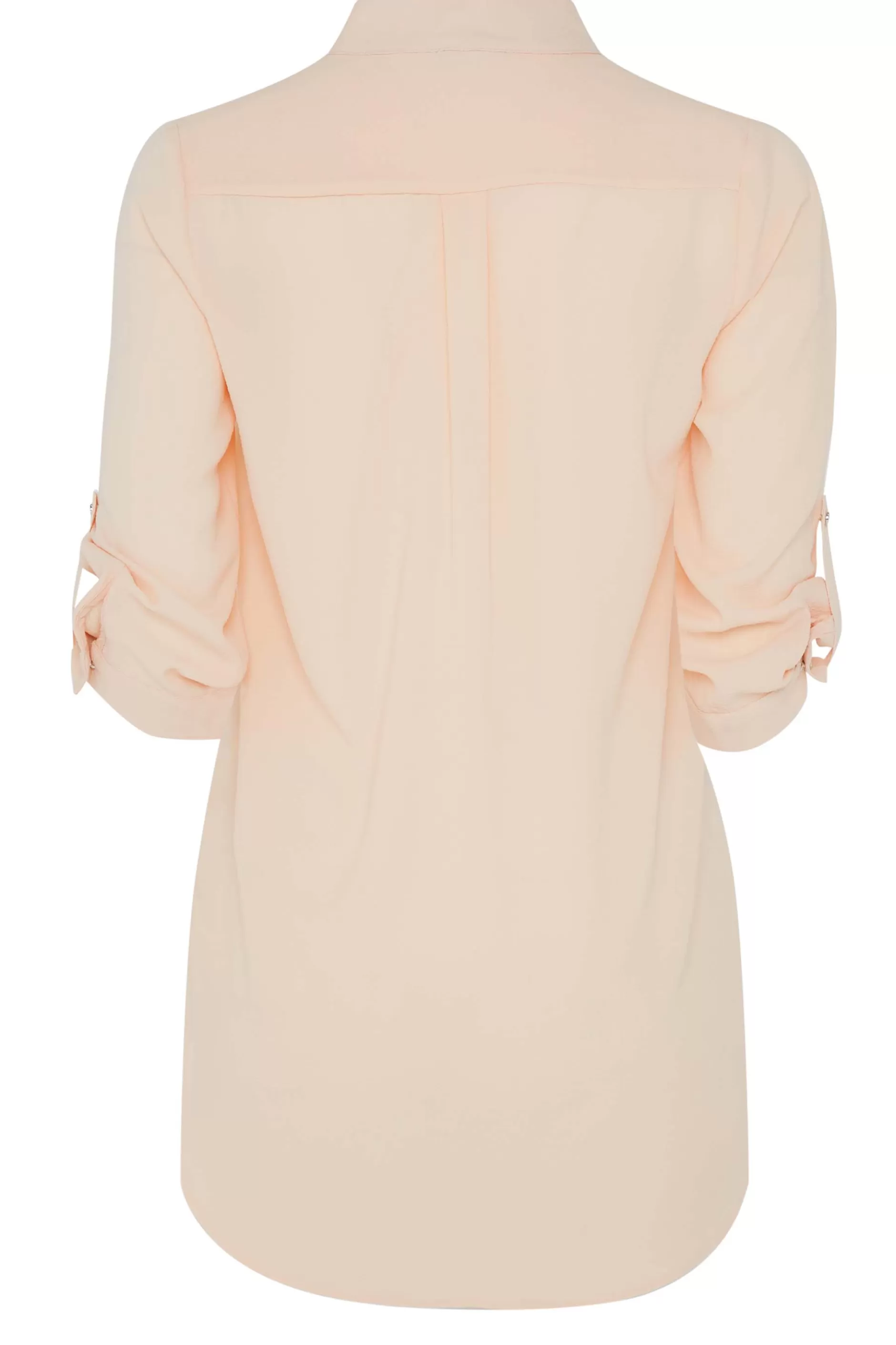 Women M&Co Shirts> Womens Pink Tab Sleeve Blouse