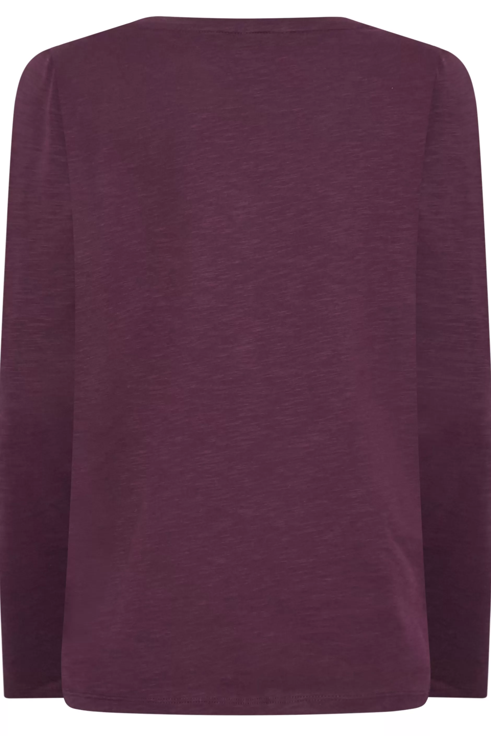 Women M&Co T-Shirts> Womens Purple V-Neck Long Sleeve Cotton Blend T-Shirt
