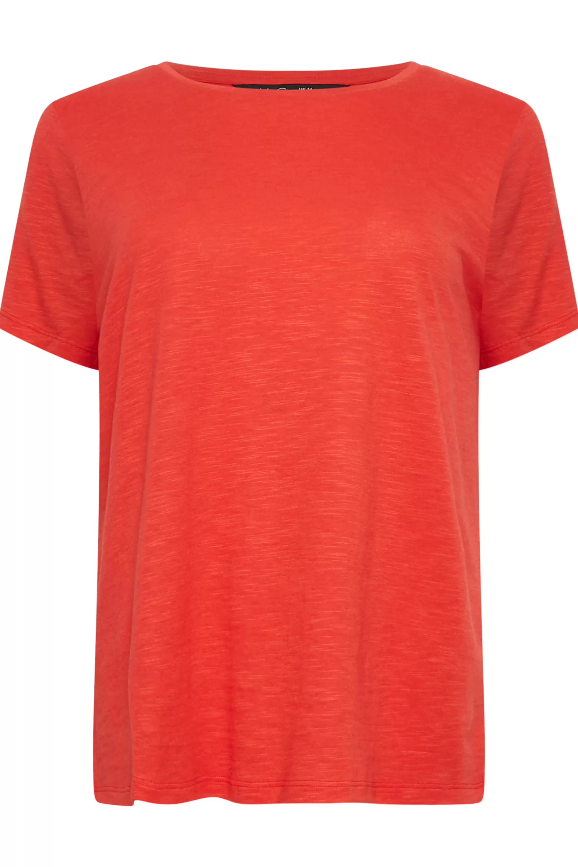 Women M&Co T-Shirts> Womens Red Short Sleeve Cotton Blend T-Shirt