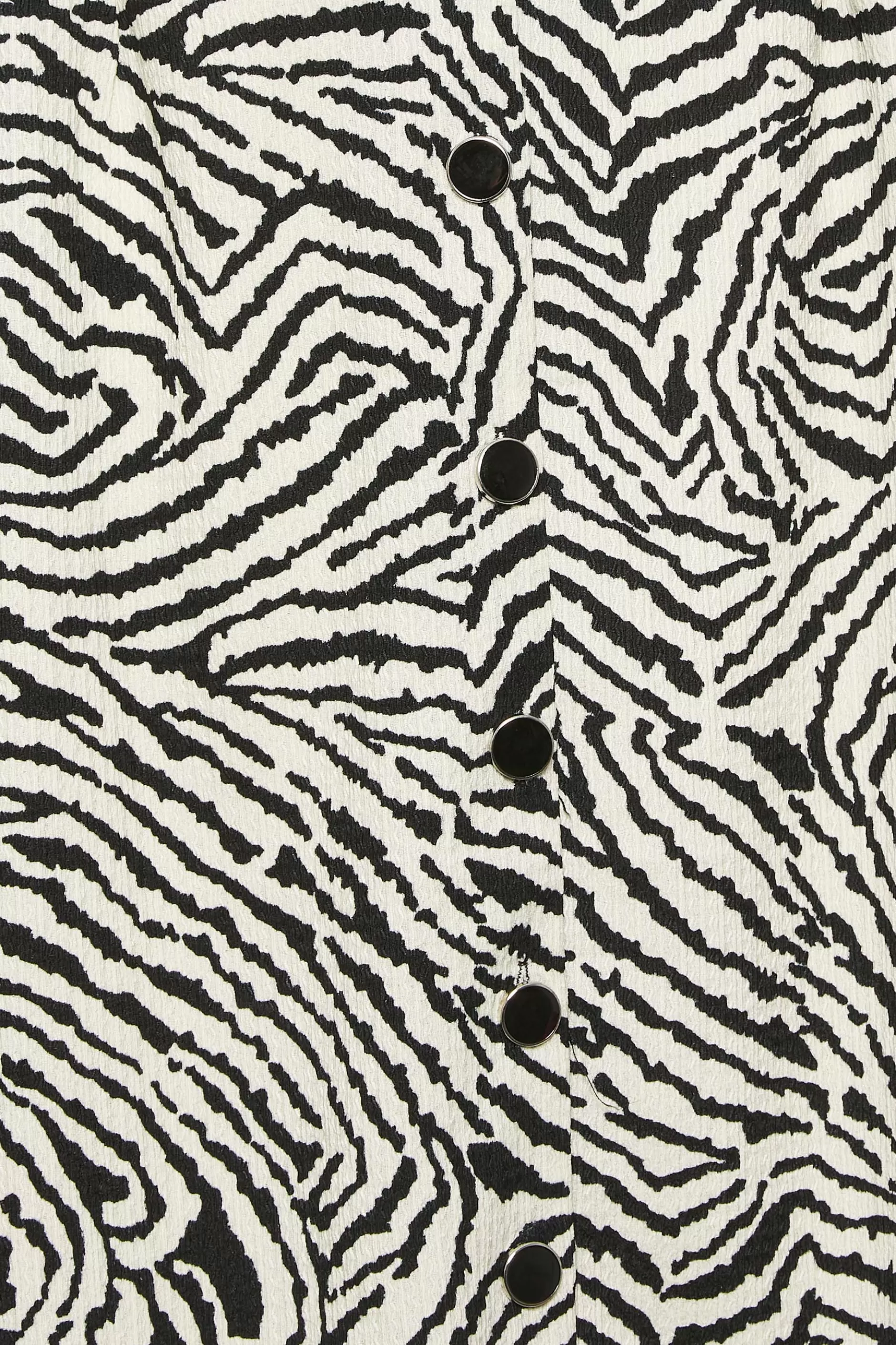 Women M&Co Wedding Guest Dresses> Womens White Zebra Print Button Through Midaxi Dress