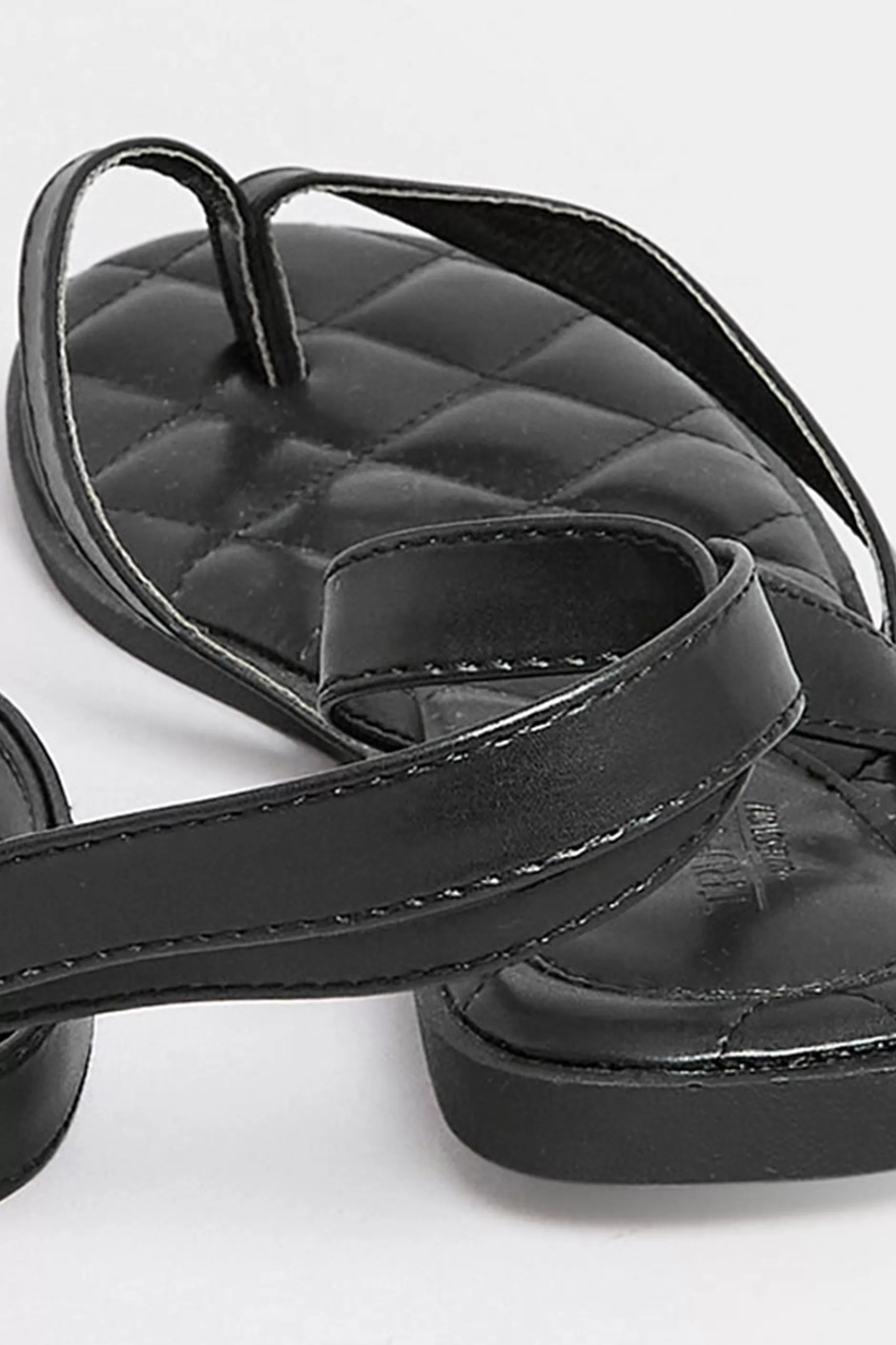 Women M&Co Flat Shoes>Pixiegirl Pixiegirl Black Ankle Strap Flat Sandals In Standard Fit