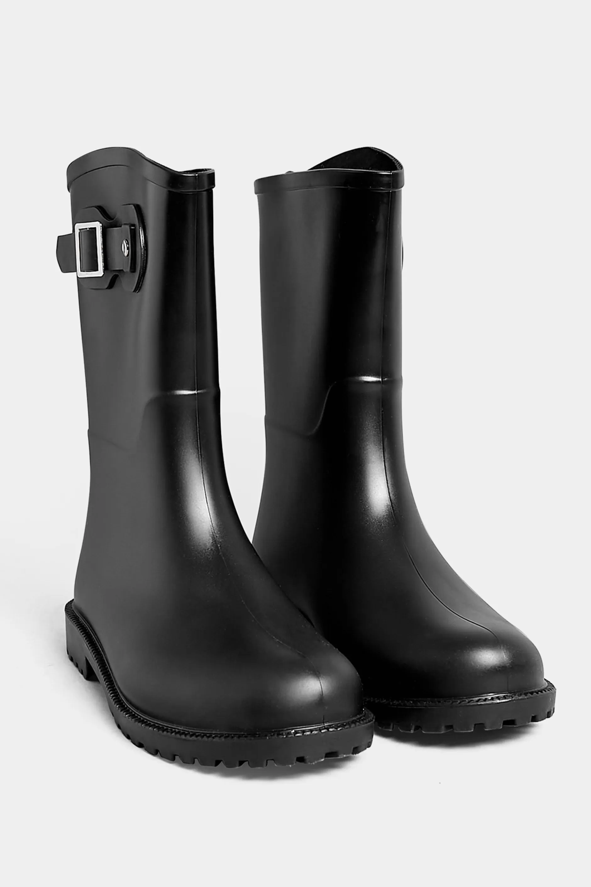 Women M&Co Boots>Pixiegirl Pixiegirl Black Buckle Wellies In Standard Fit