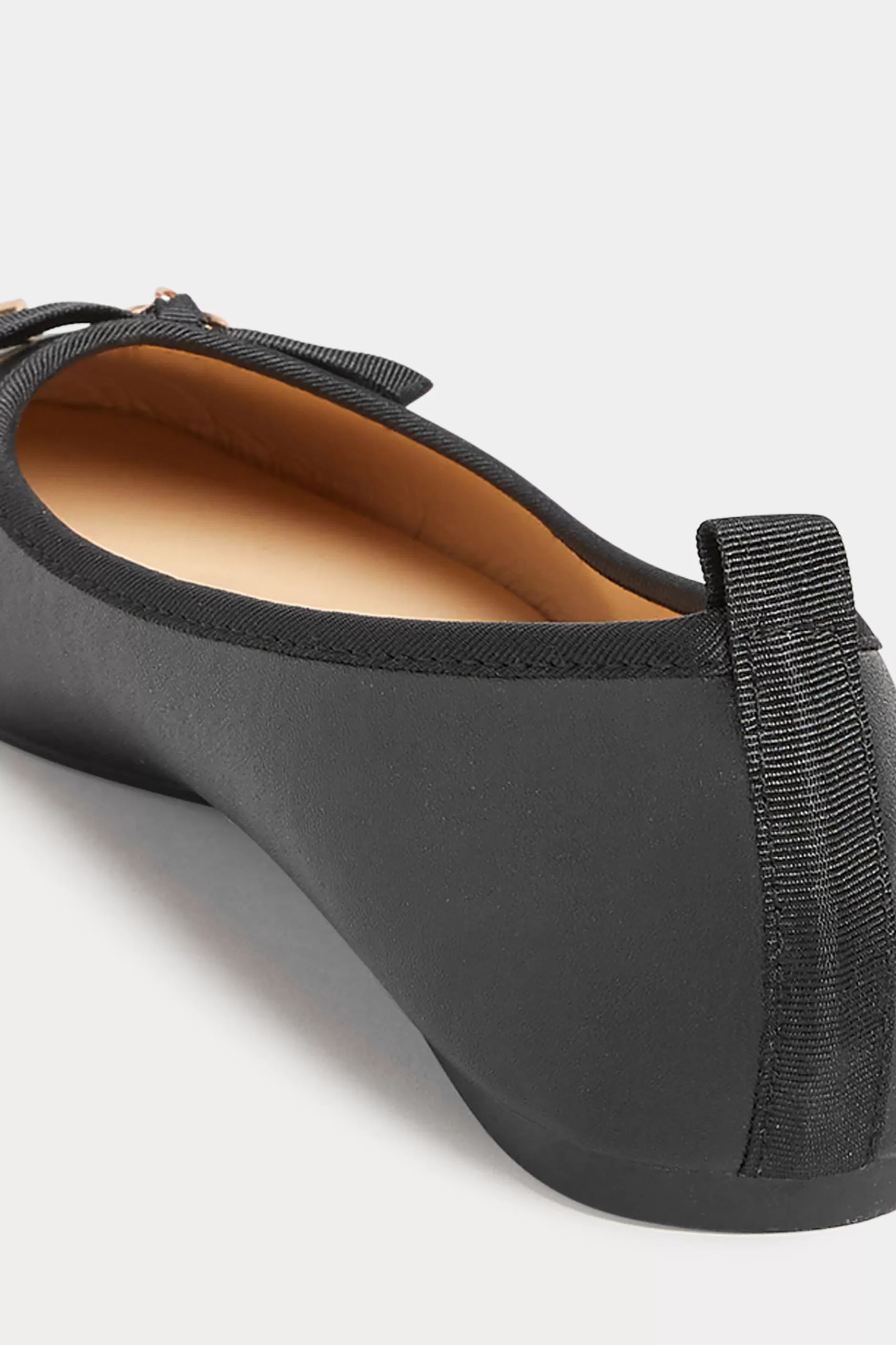 Women M&Co Flat Shoes>Pixiegirl Pixiegirl Black Faux Leather Bow Ballet Pumps In Standard Fit