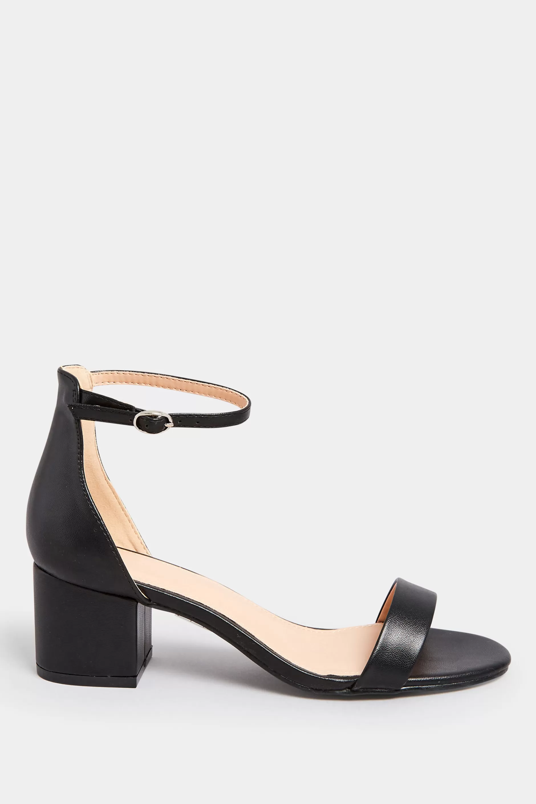 Women M&Co Heels>Pixiegirl Pixiegirl Black Mid Block Heel Sandals In Standard Fit