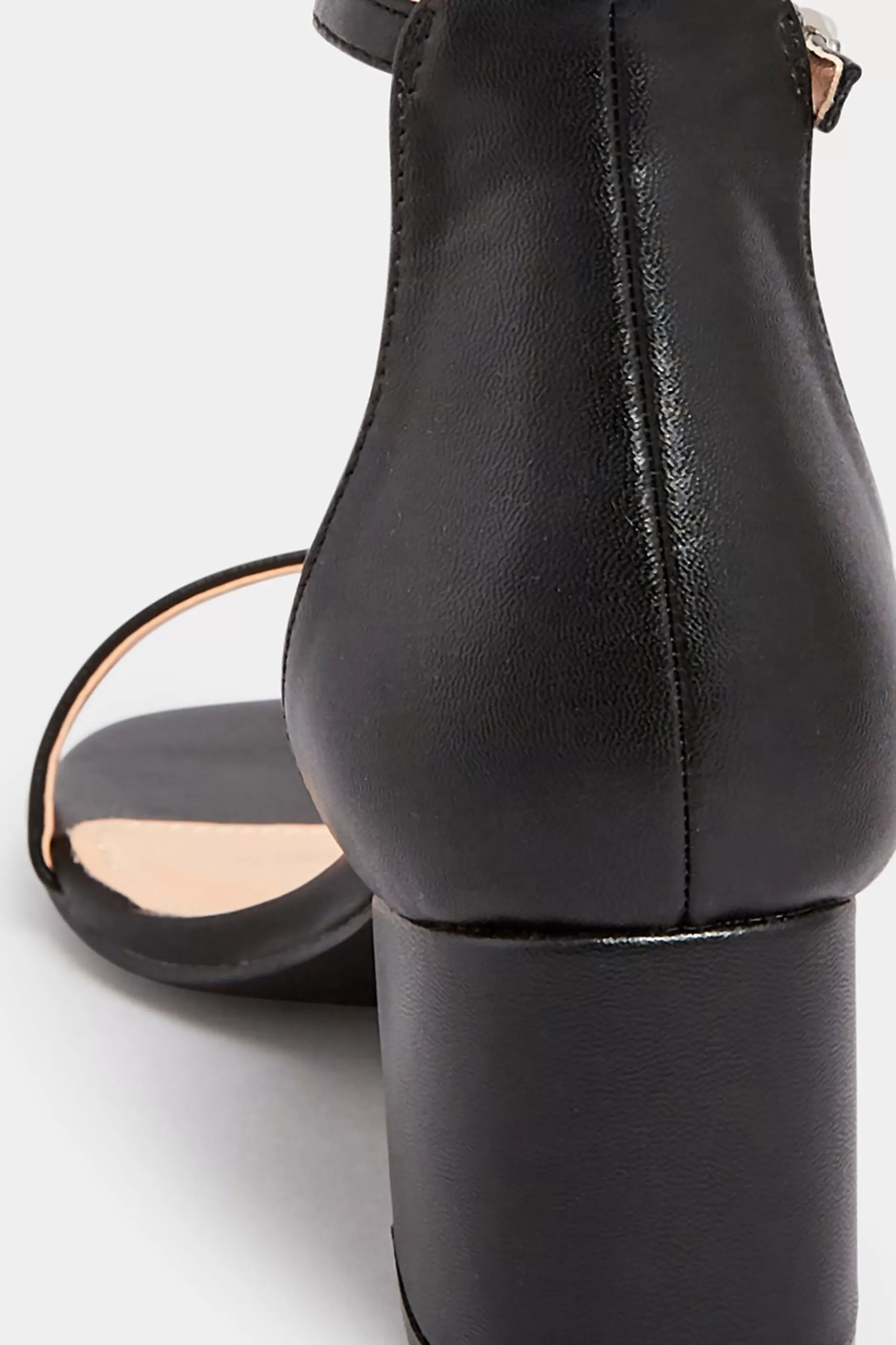 Women M&Co Heels>Pixiegirl Pixiegirl Black Mid Block Heel Sandals In Standard Fit