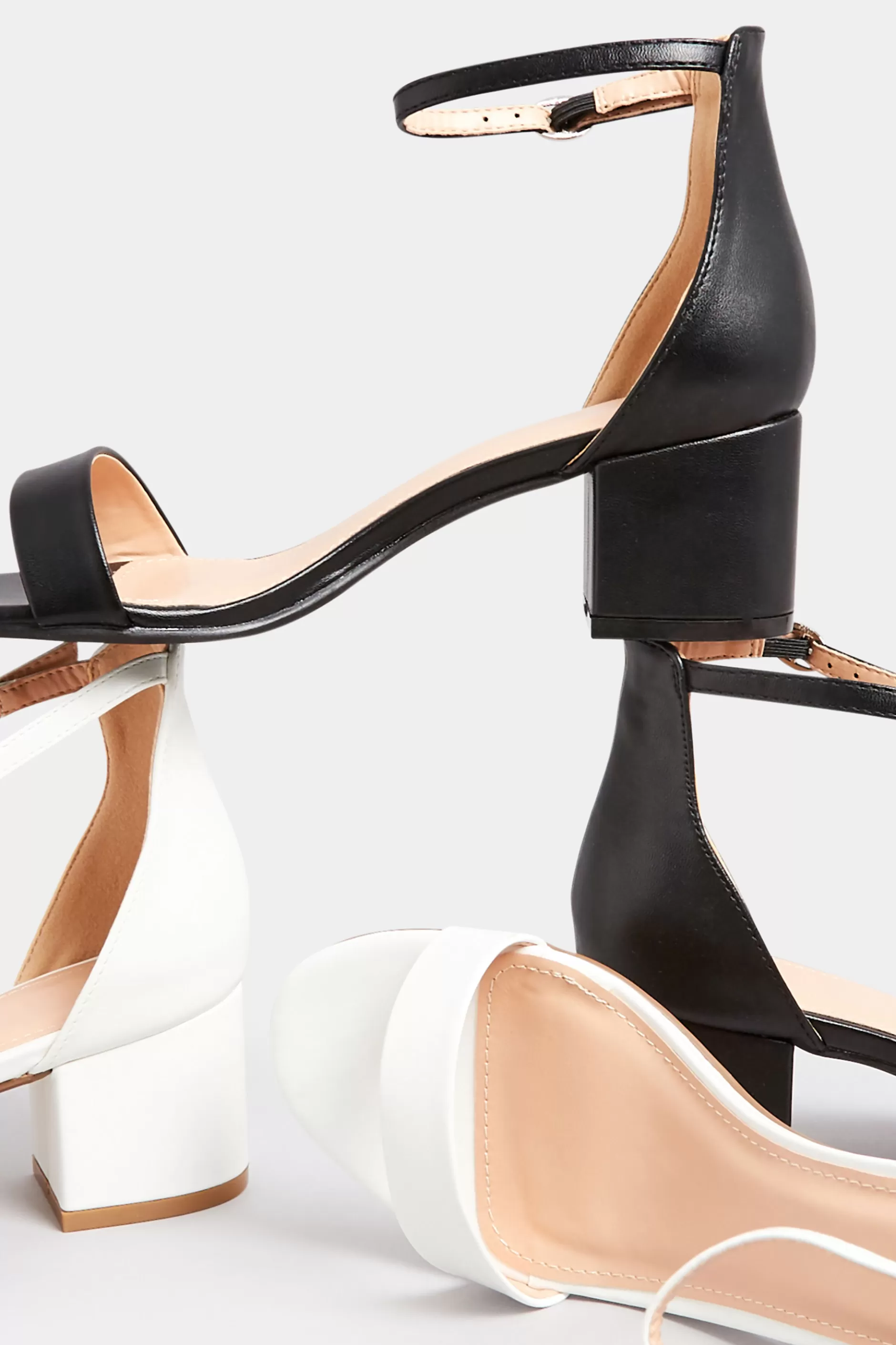 Women M&Co Heels>Pixiegirl Pixiegirl Black Mid Block Heel Sandals In Standard Fit