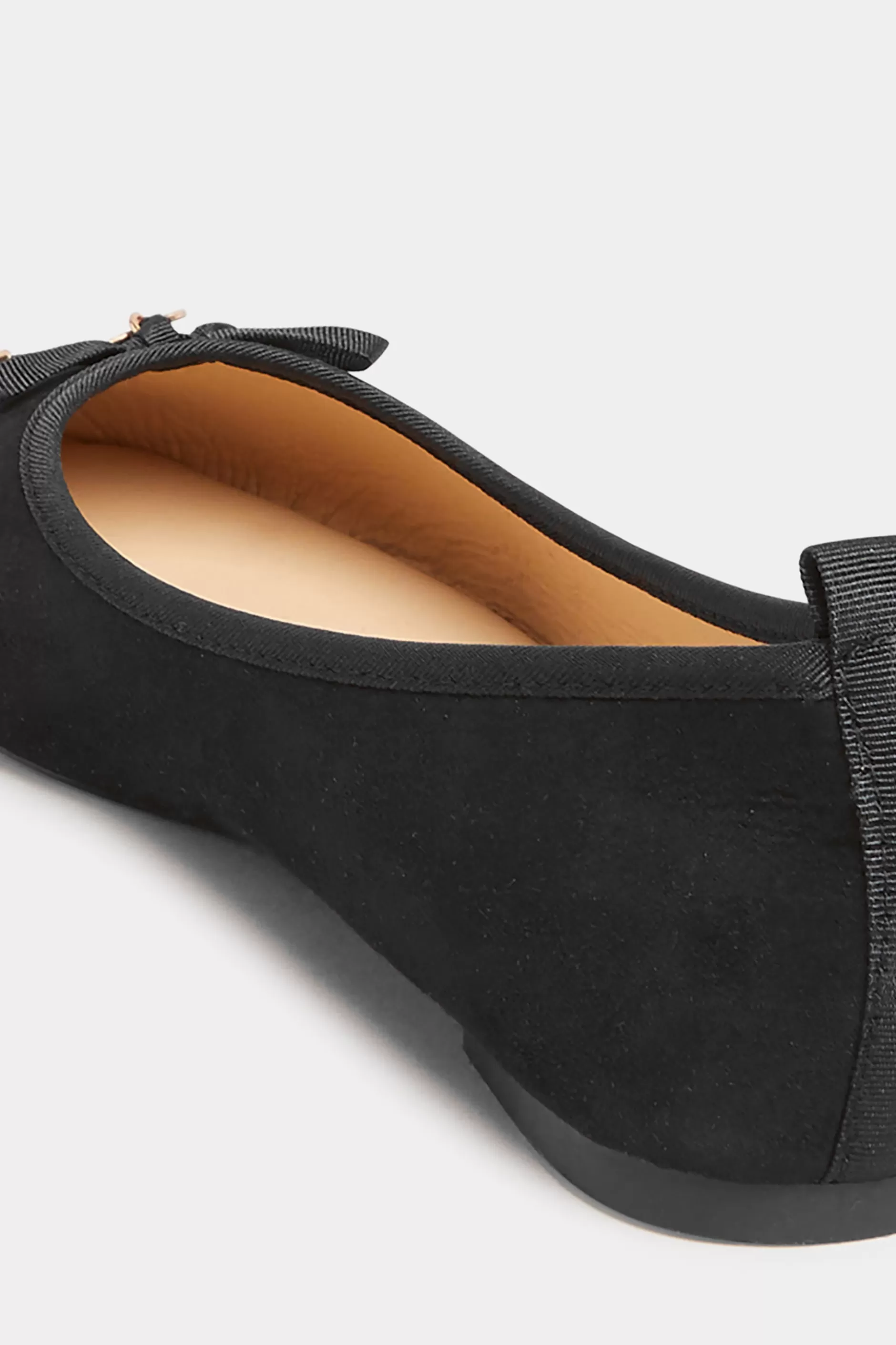 Women M&Co Flat Shoes>Pixiegirl Pixiegirl Black Patent Bow Charm Ballerina Pumps In Standard Fit