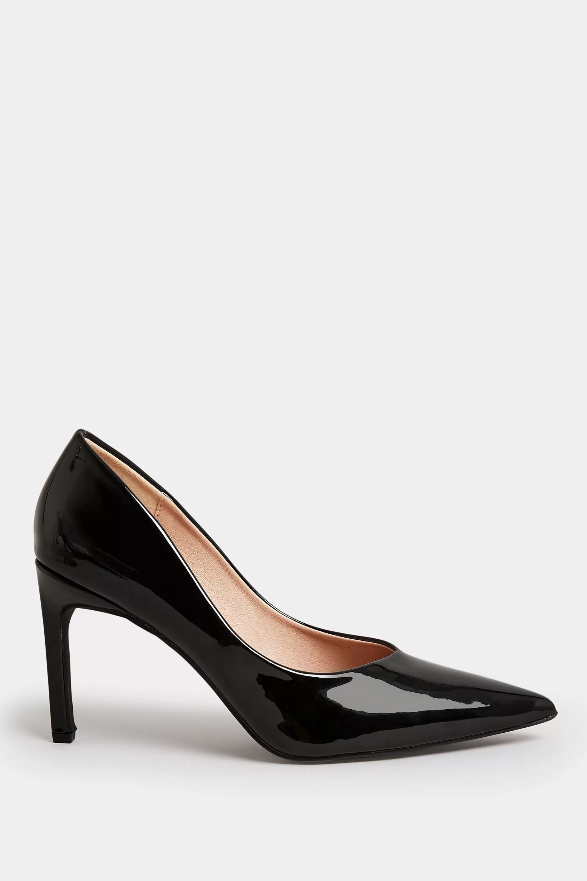 Women M&Co Heels>Pixiegirl Pixiegirl Black Patent Pointed Court Shoes In Standard Fit