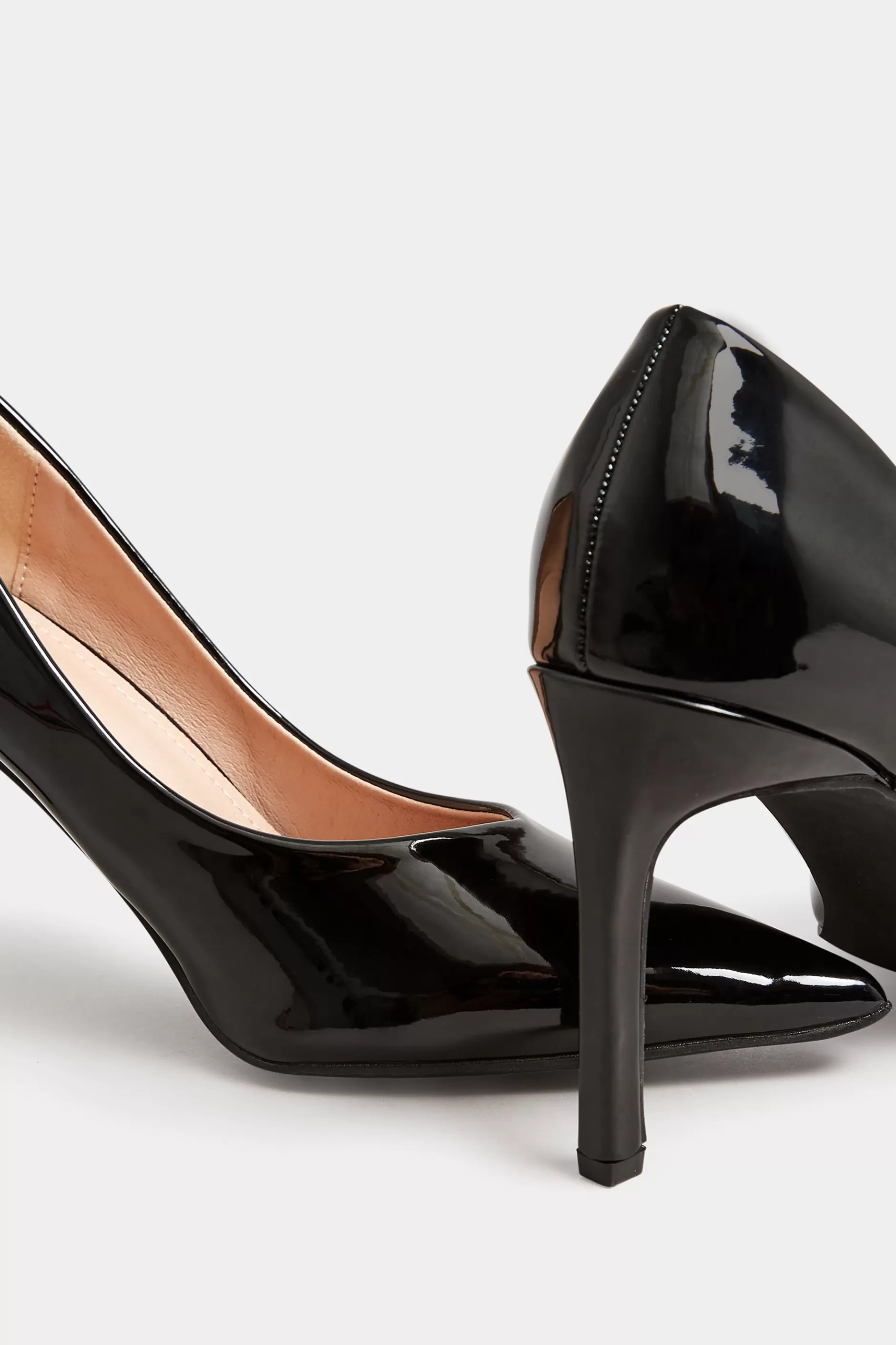 Women M&Co Heels>Pixiegirl Pixiegirl Black Patent Pointed Court Shoes In Standard Fit