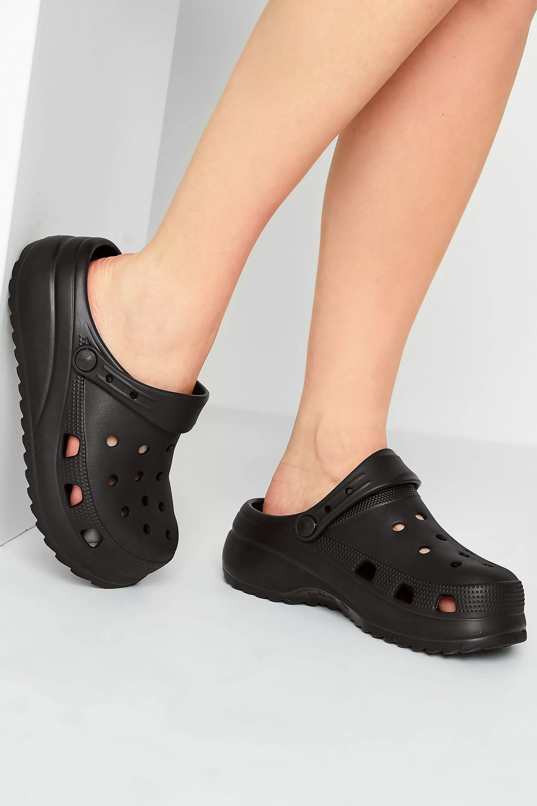 Women M&Co Flat Shoes>Pixiegirl Pixiegirl Black Platform Clog Sandal In Standard Fit