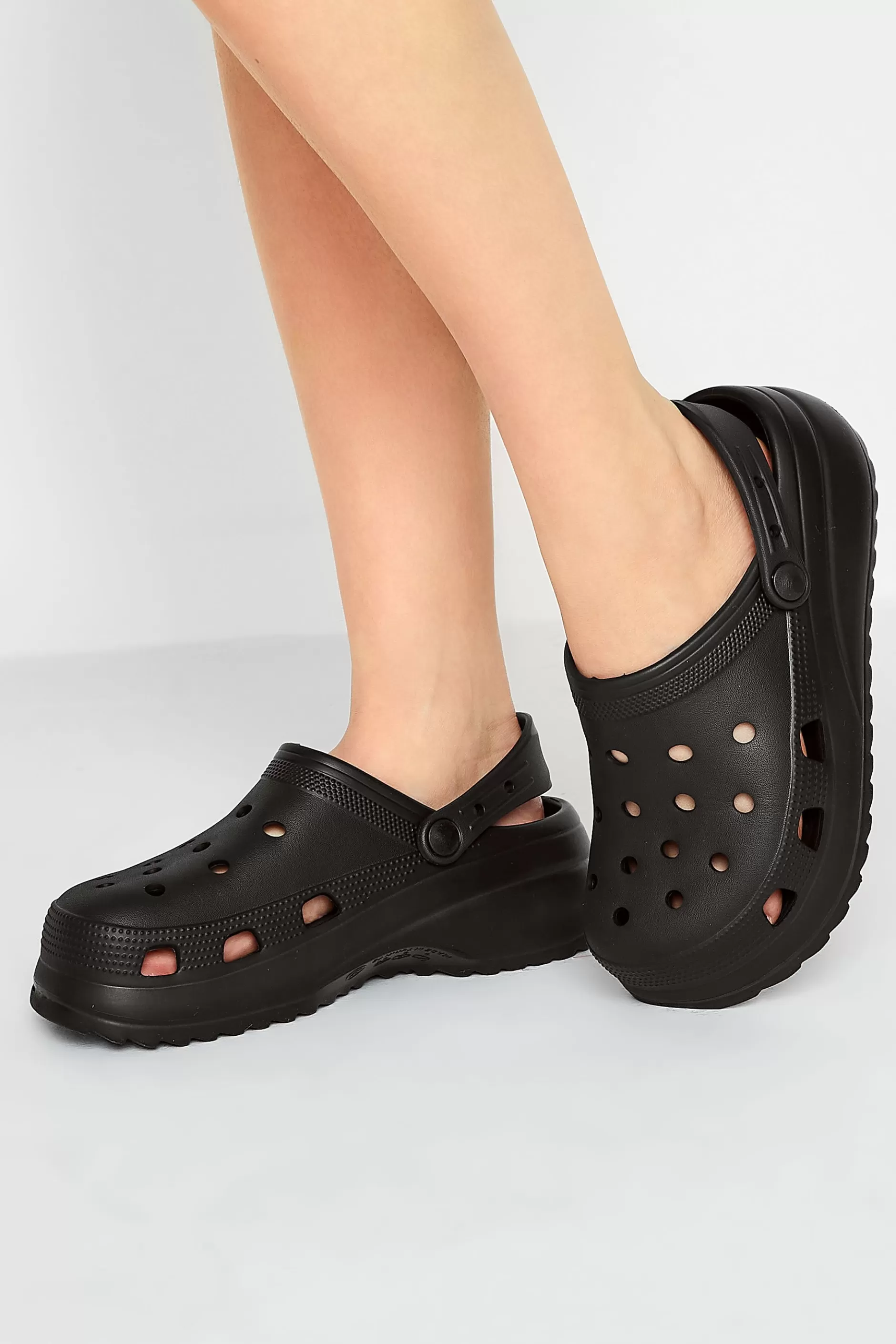 Women M&Co Flat Shoes>Pixiegirl Pixiegirl Black Platform Clog Sandal In Standard Fit