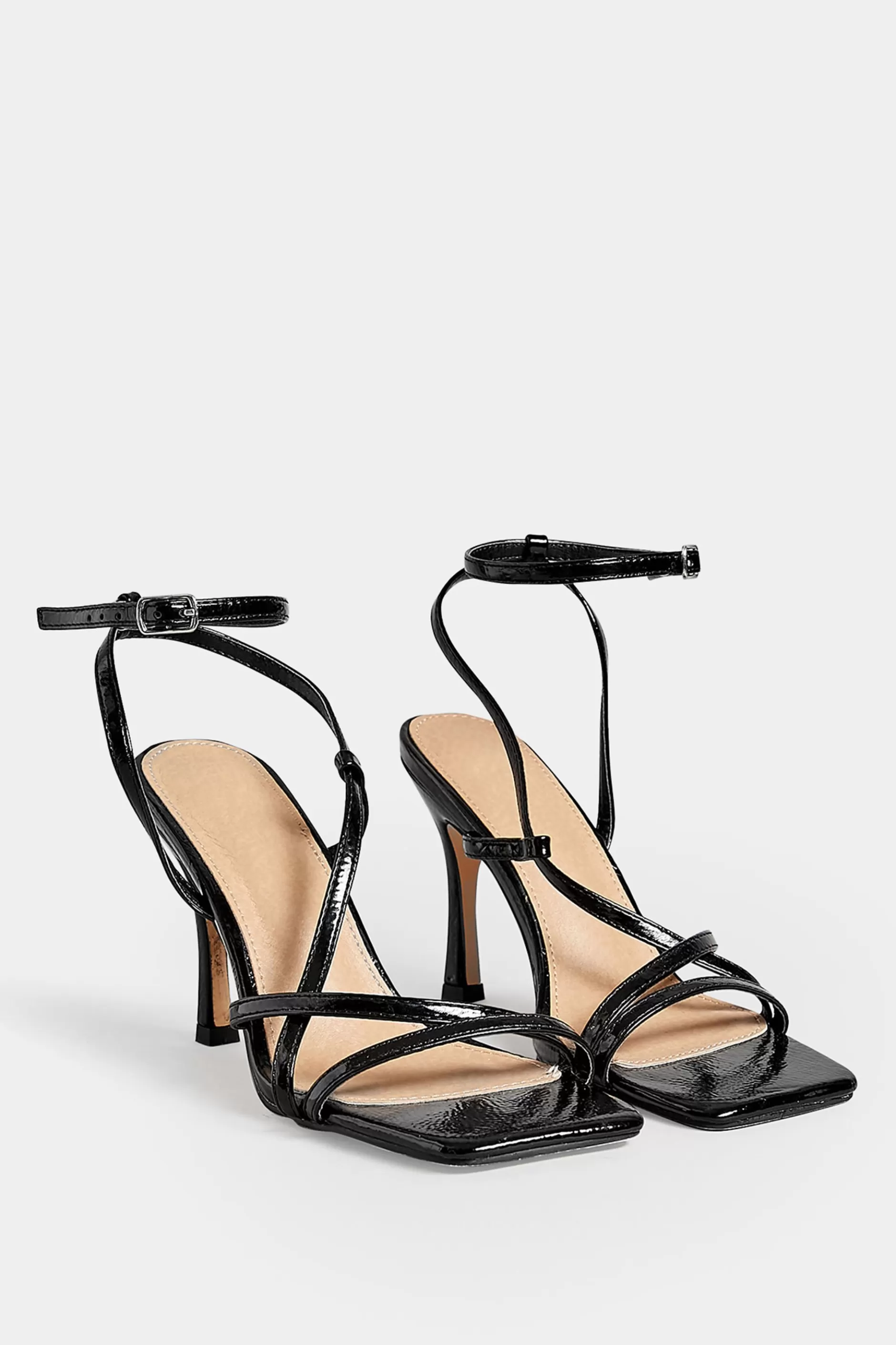 Women M&Co Heels>Pixiegirl Pixiegirl Black Strappy Heel In Standard Fit