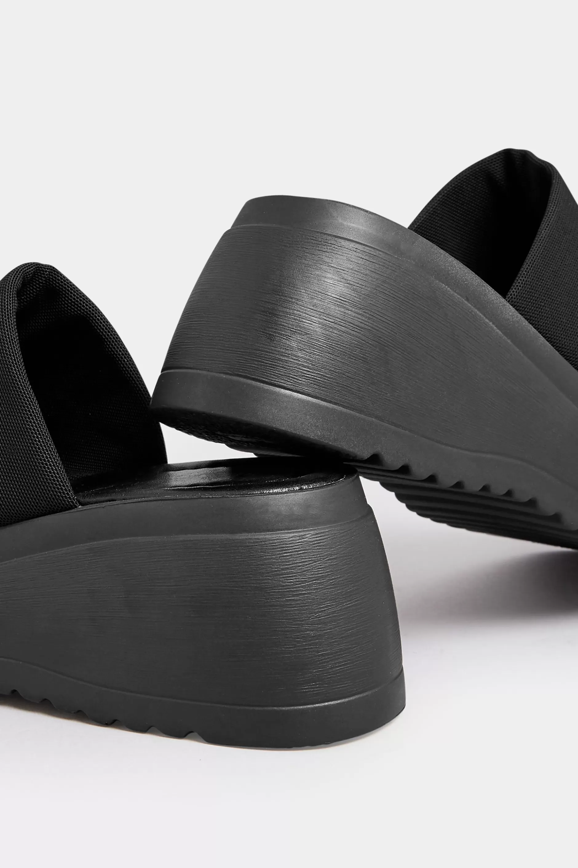 Women M&Co Flat Shoes>Pixiegirl Pixiegirl Black Wedge Platform Mule Sandals In Standard Fit