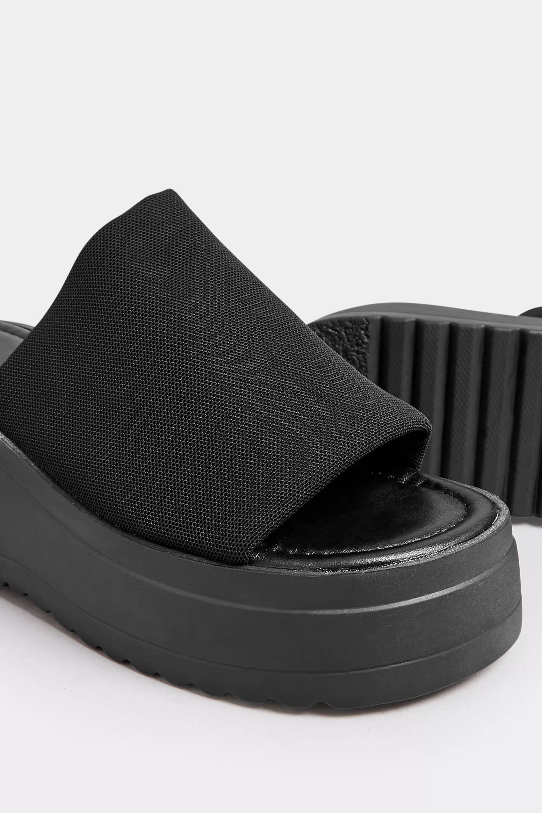 Women M&Co Flat Shoes>Pixiegirl Pixiegirl Black Wedge Platform Mule Sandals In Standard Fit