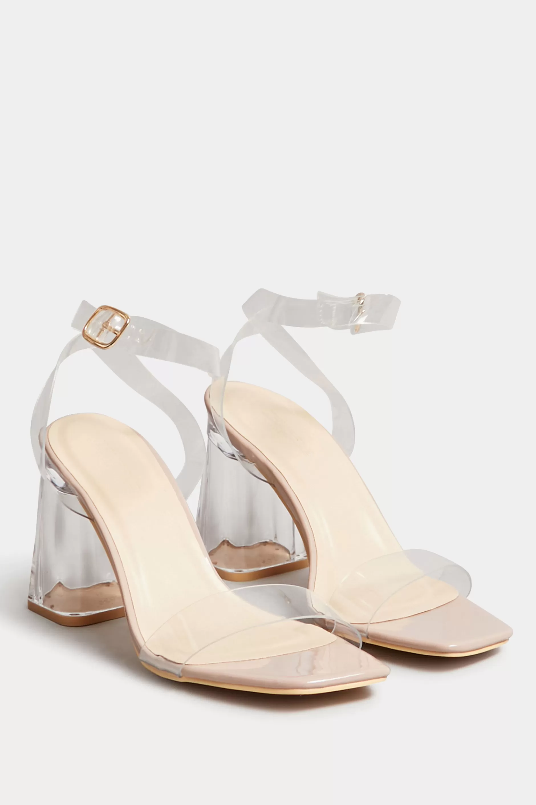 Women M&Co Heels>Pixiegirl Pixiegirl Clear Block Heel Sandal In Standard Fit