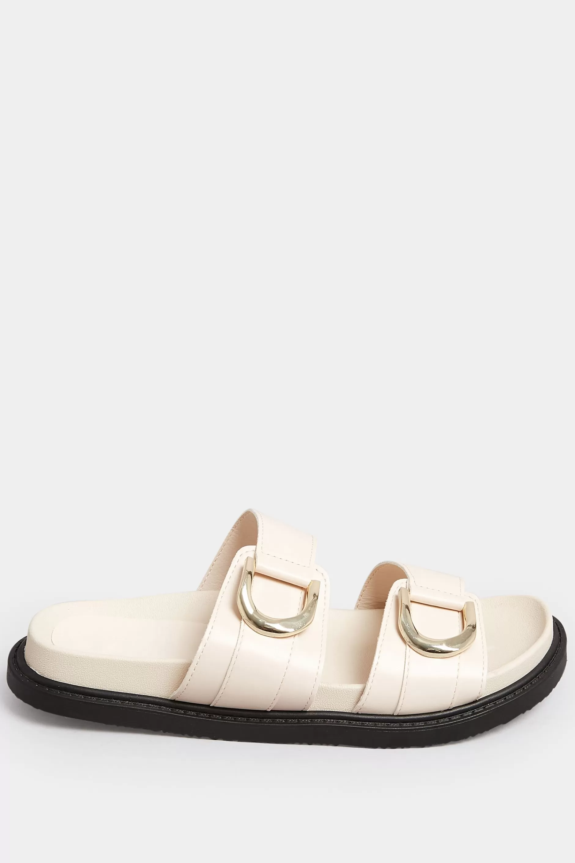 Women M&Co Sandals>Pixiegirl Pixiegirl Cream Buckle Strap Sandals In Standard D Fit
