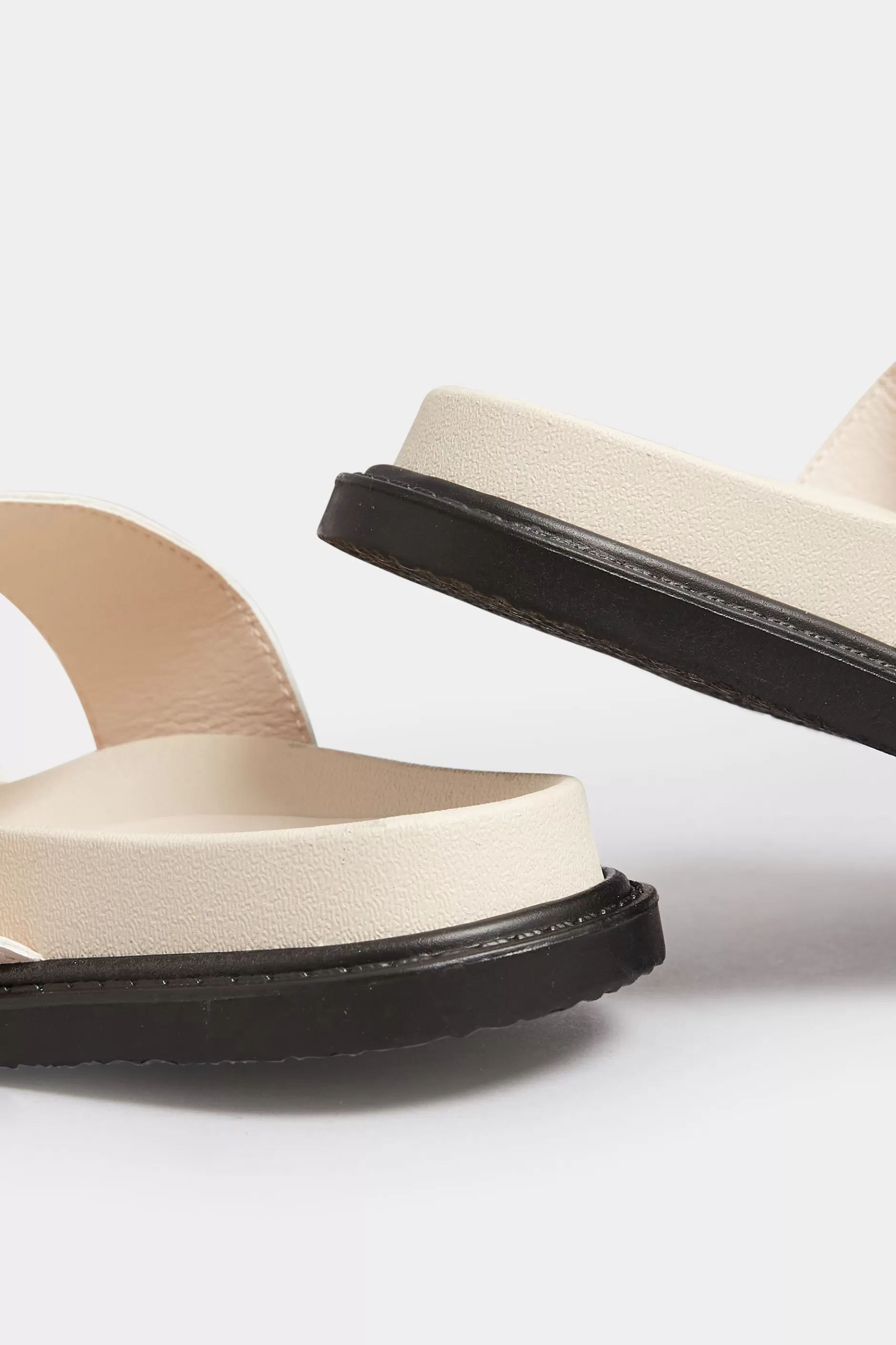 Women M&Co Sandals>Pixiegirl Pixiegirl Cream Buckle Strap Sandals In Standard D Fit