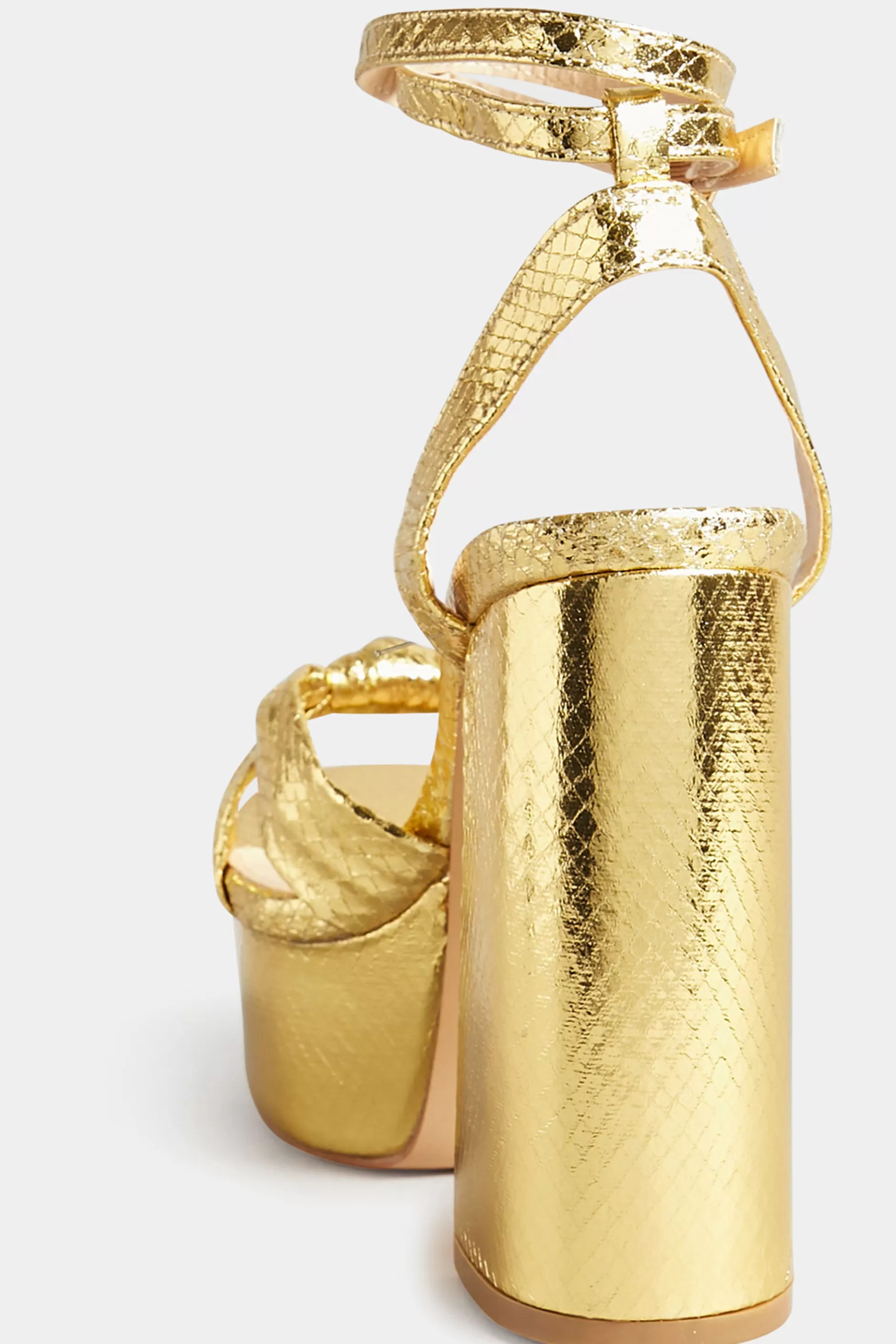 Women M&Co Heels>Pixiegirl Pixiegirl Gold Shine Platform Heels In Standard Fit