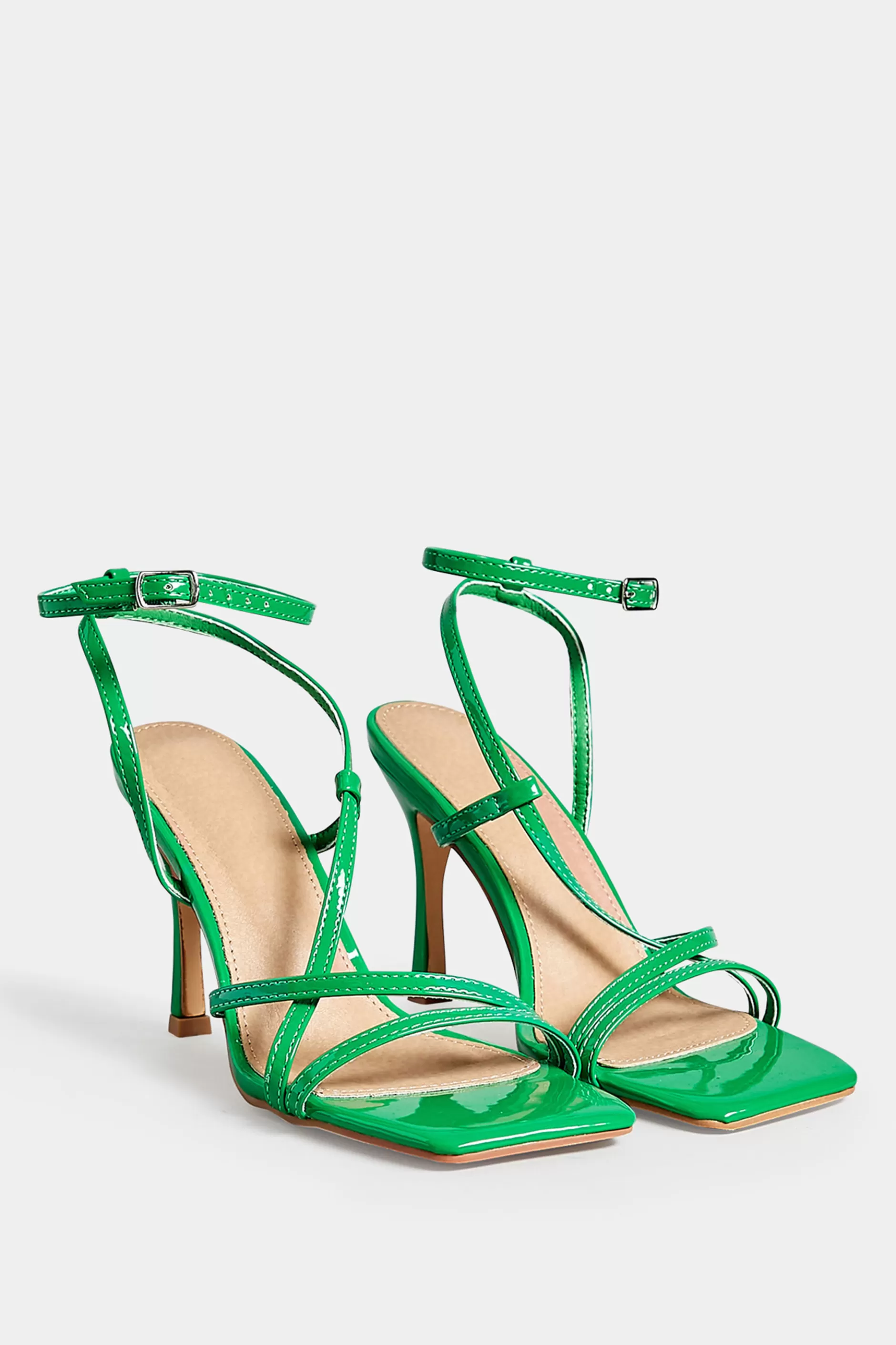 Women M&Co Heels>Pixiegirl Pixiegirl Green Strappy Heels Standard Fit