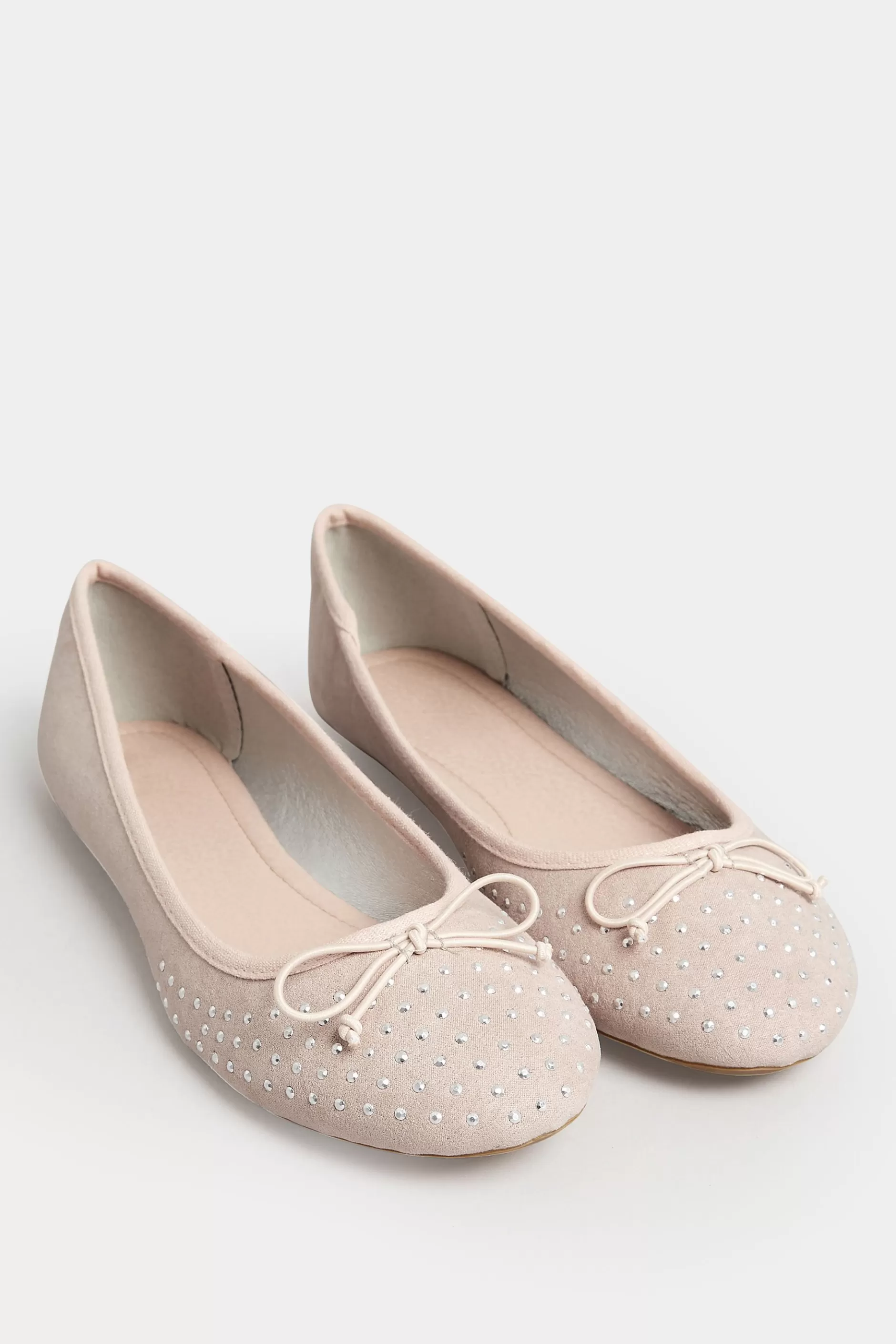 Women M&Co Flat Shoes>Pixiegirl Pixiegirl Nude Diamante Ballerina Pumps In Standard Fit