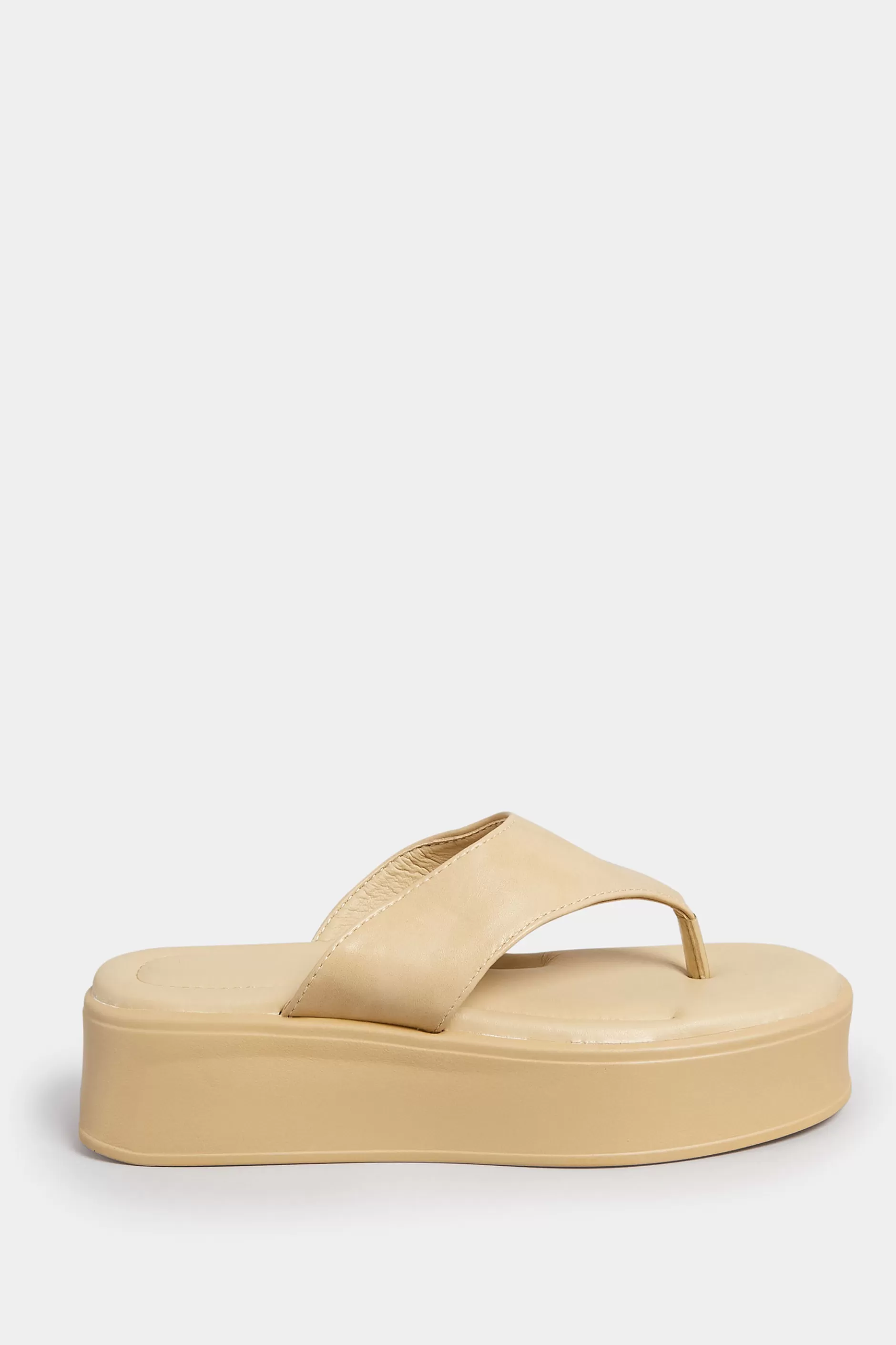 Women M&Co Sandals>Pixiegirl Pixiegirl Nude Flatform Flip Flops In Standard Fit