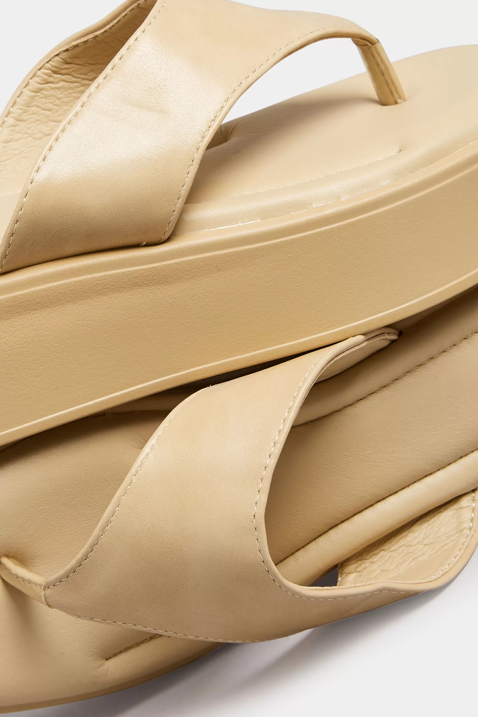 Women M&Co Sandals>Pixiegirl Pixiegirl Nude Flatform Flip Flops In Standard Fit