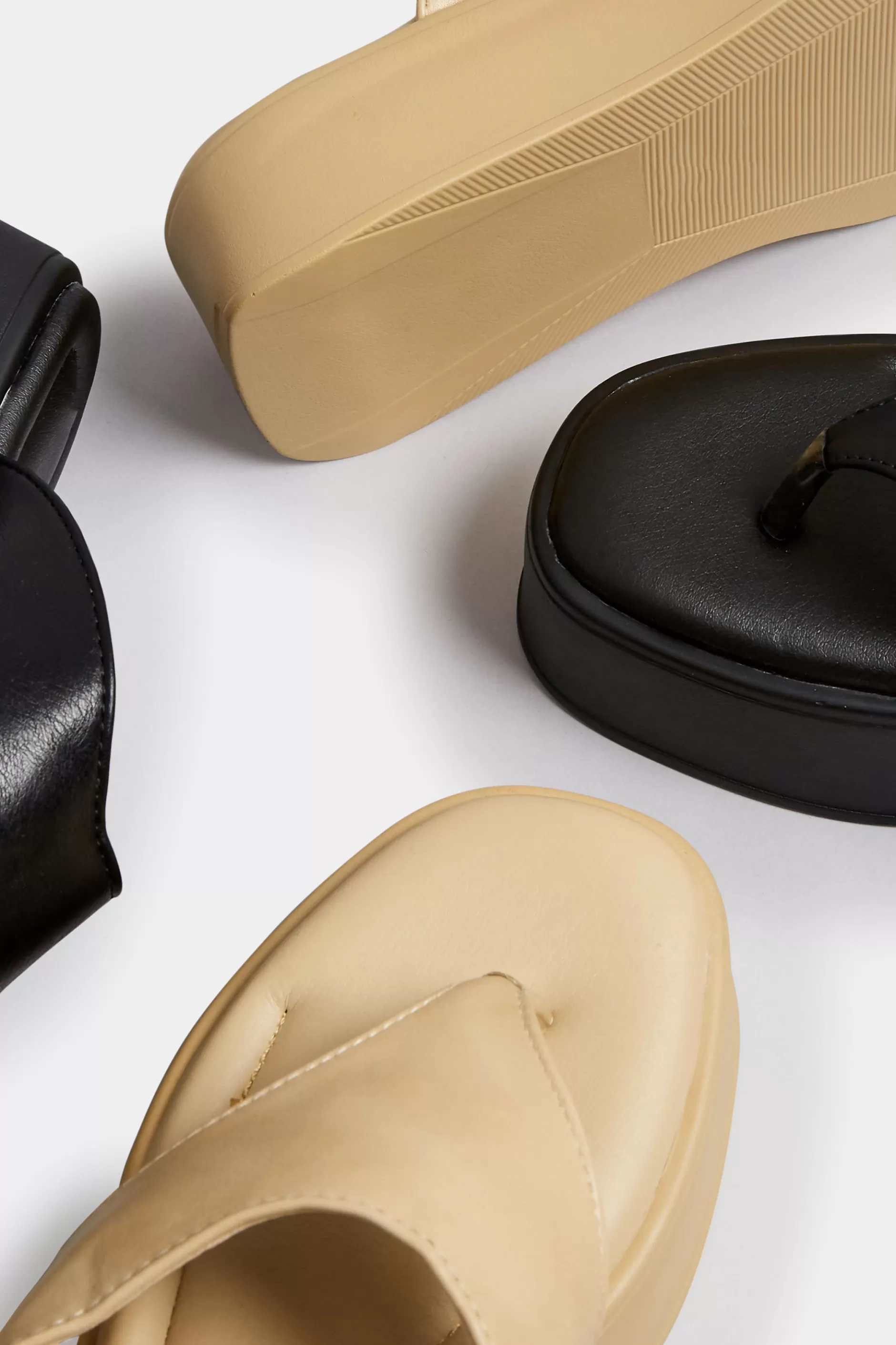 Women M&Co Sandals>Pixiegirl Pixiegirl Nude Flatform Flip Flops In Standard Fit