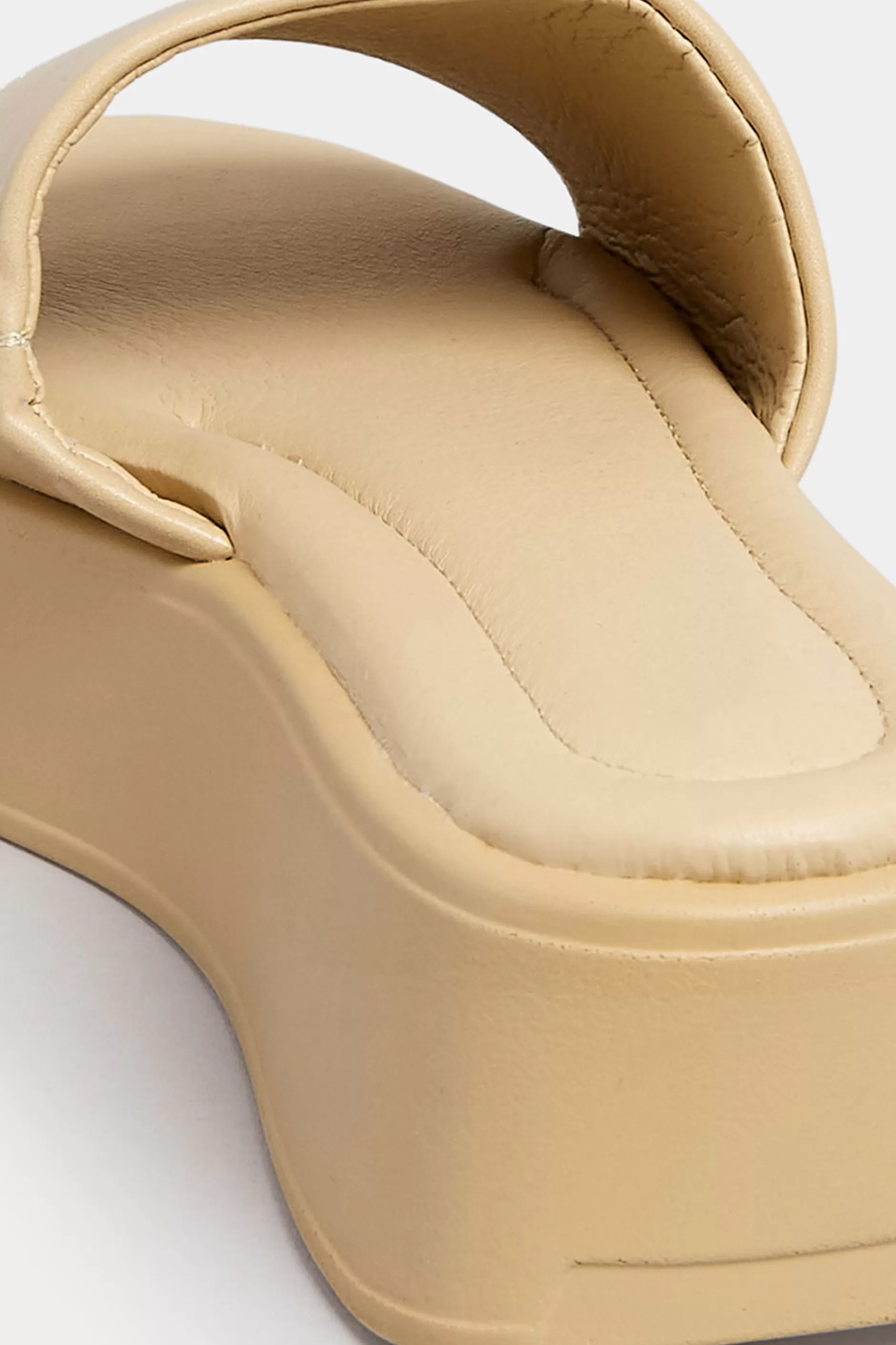 Women M&Co Sandals>Pixiegirl Pixiegirl Nude Flatform Mule Sandals In Standard Fit