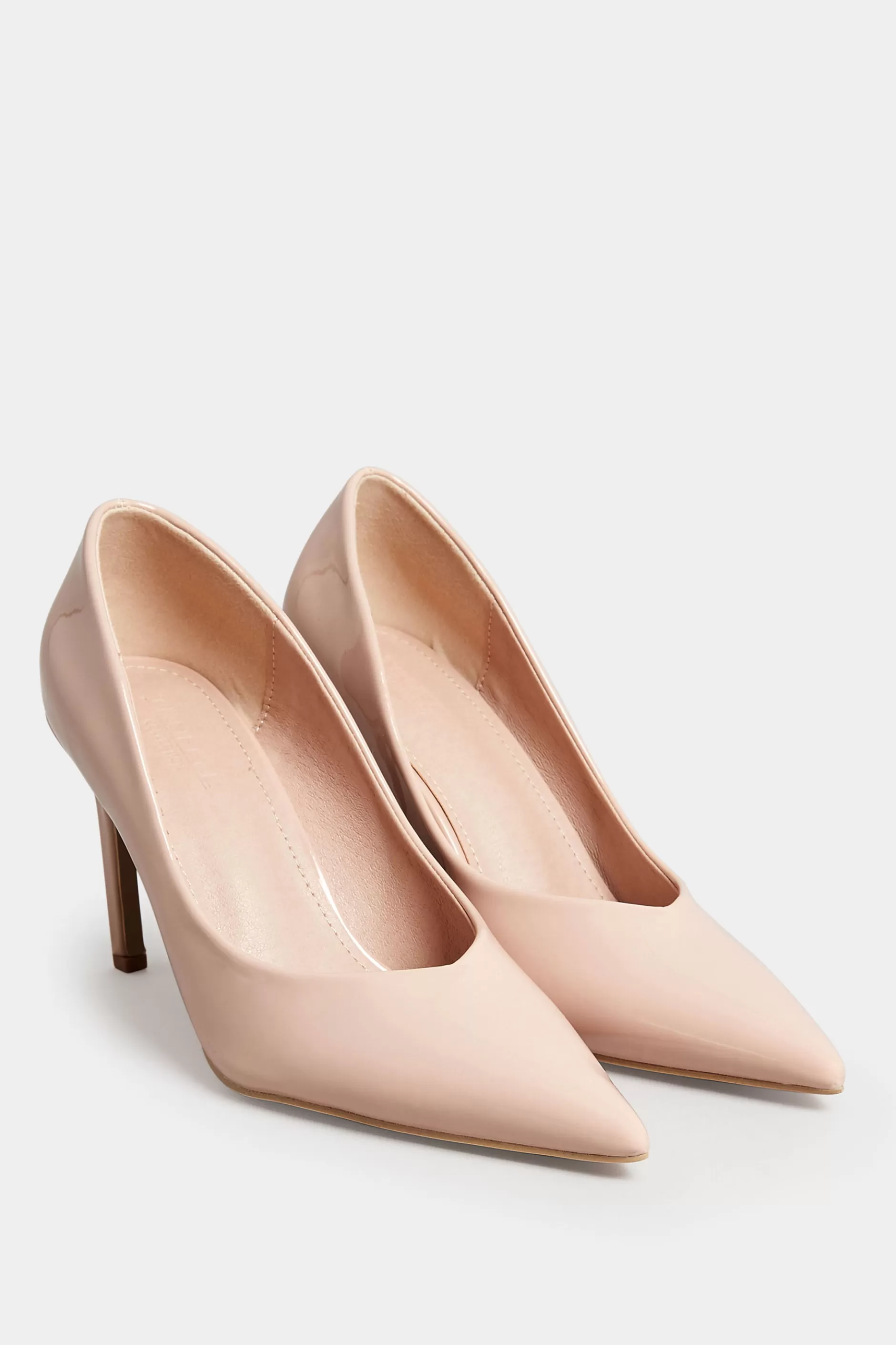 Women M&Co Heels>Pixiegirl Pixiegirl Nude Patent Pointed Court Shoes In Standard Fit