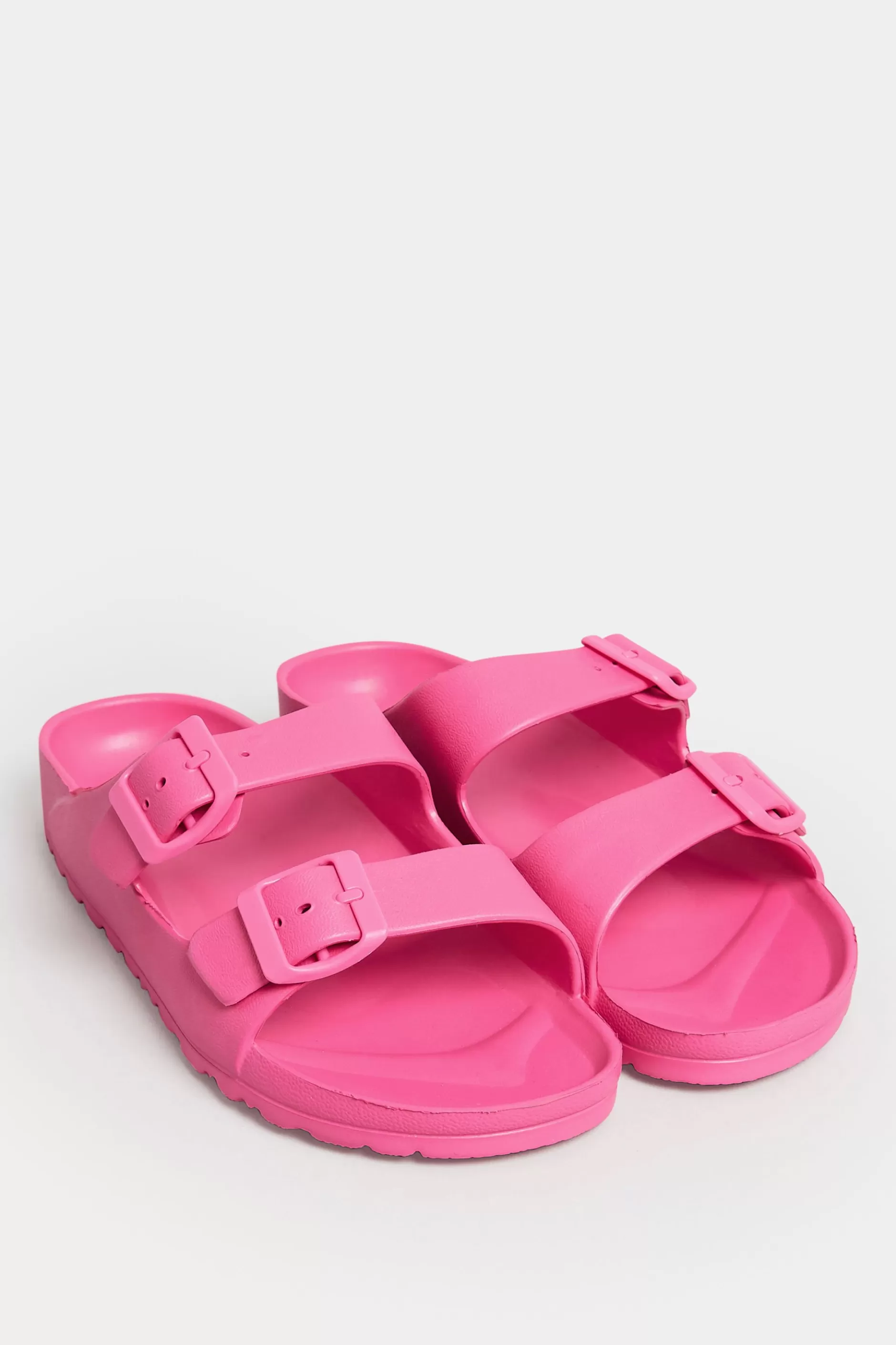 Women M&Co Mules & Sliders>Pixiegirl Pixiegirl Pink Two Strap Sliders In Standard Fit