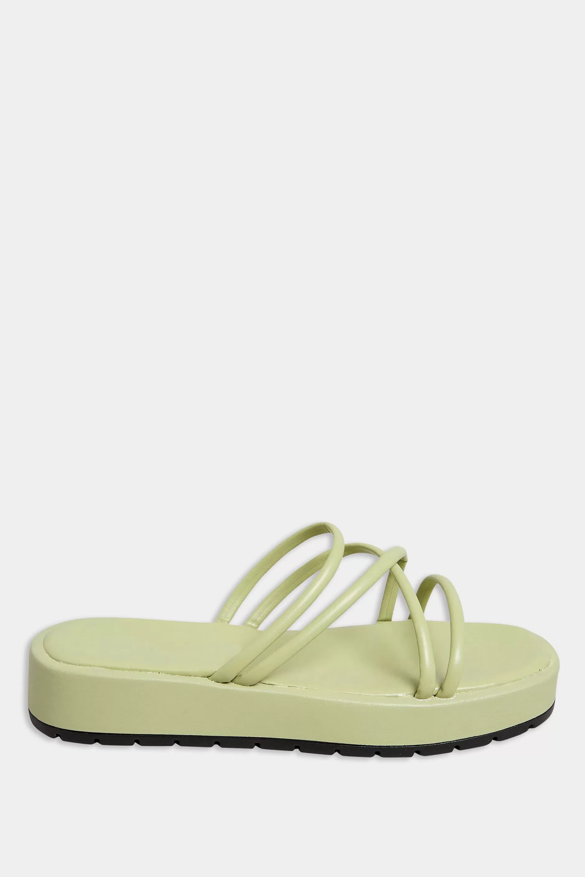 Women M&Co Sandals>Pixiegirl Pixiegirl Sage Green Strappy Flatform Sandals In Standard Fit
