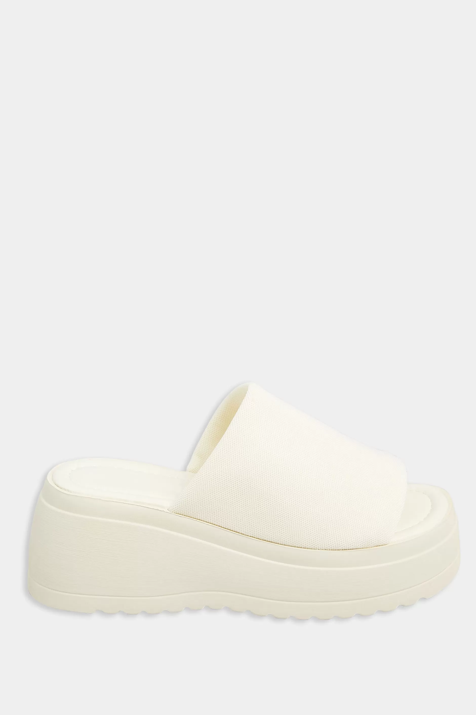 Women M&Co Flat Shoes>Pixiegirl Pixiegirl White Wedge Platform Mule Sandals In Standard Fit