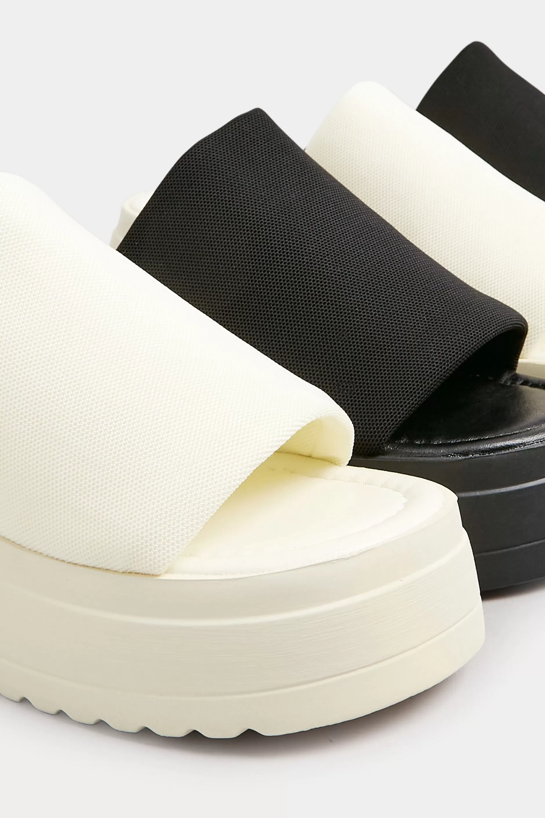Women M&Co Flat Shoes>Pixiegirl Pixiegirl White Wedge Platform Mule Sandals In Standard Fit