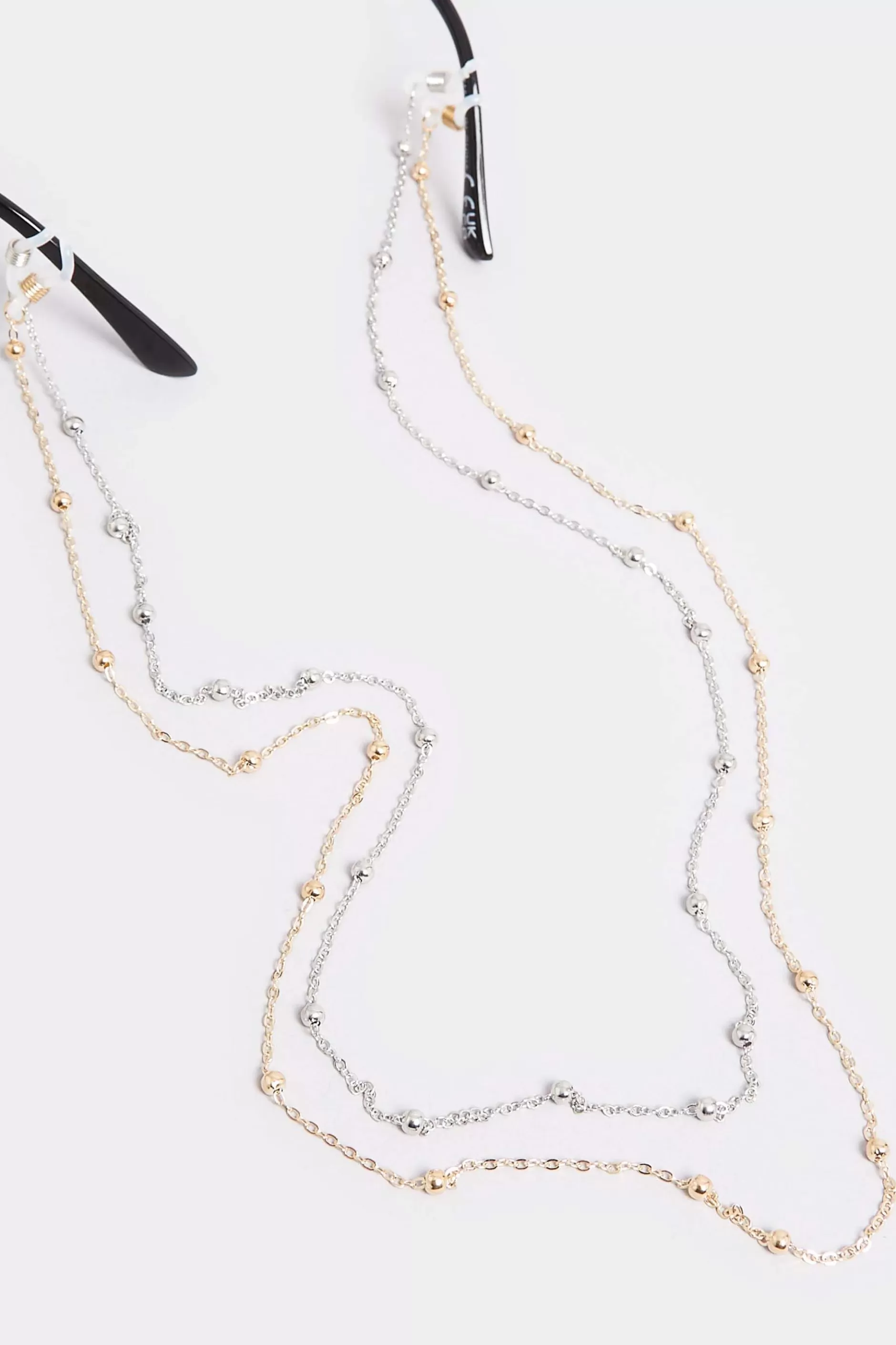 Women M&Co Sunglasses>Yours Yours 2 Pack Silver & Gold Beaded Sunglasses Chain Set