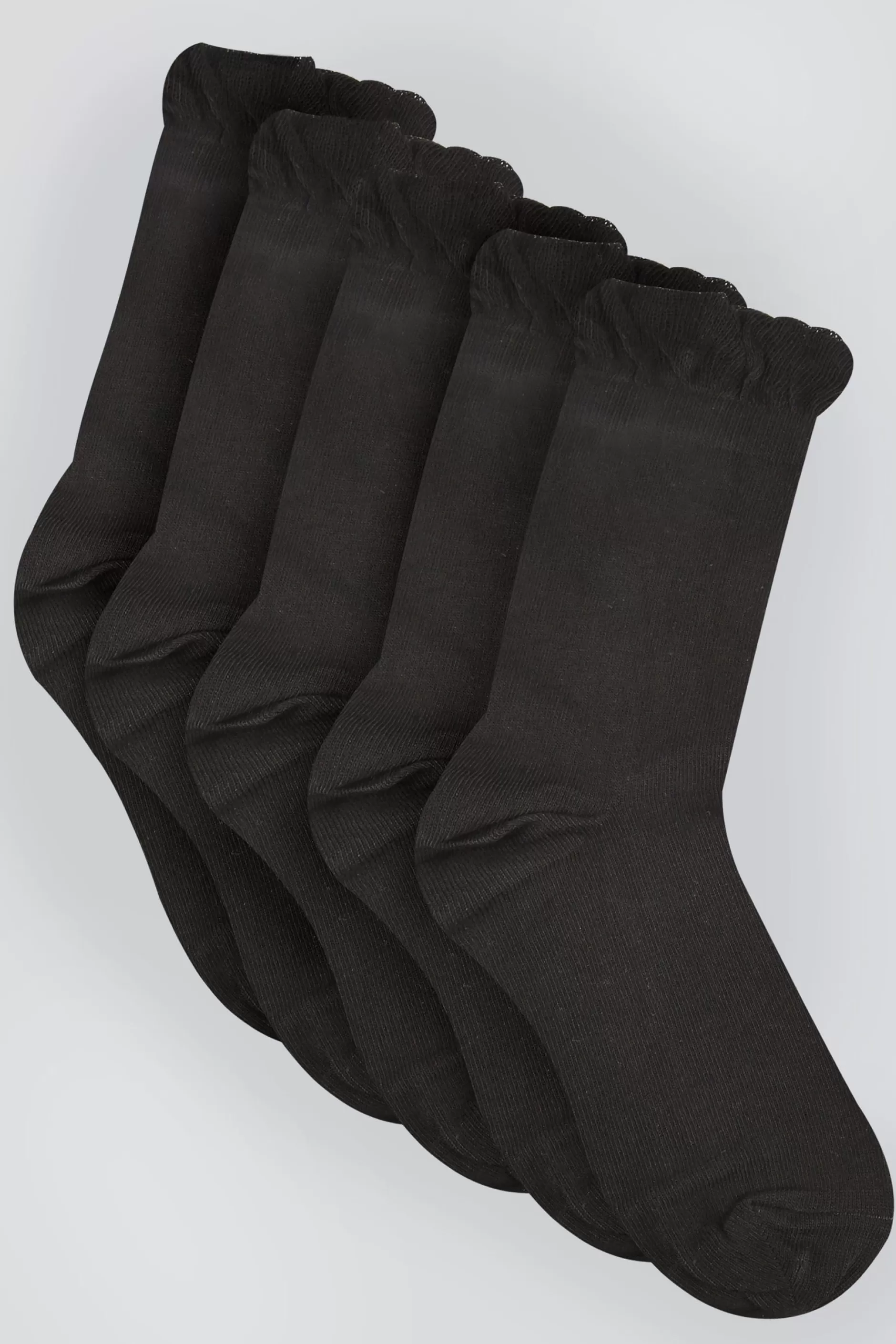 Women M&Co Socks>Yours Yours 5 Pack Black Ankle Socks