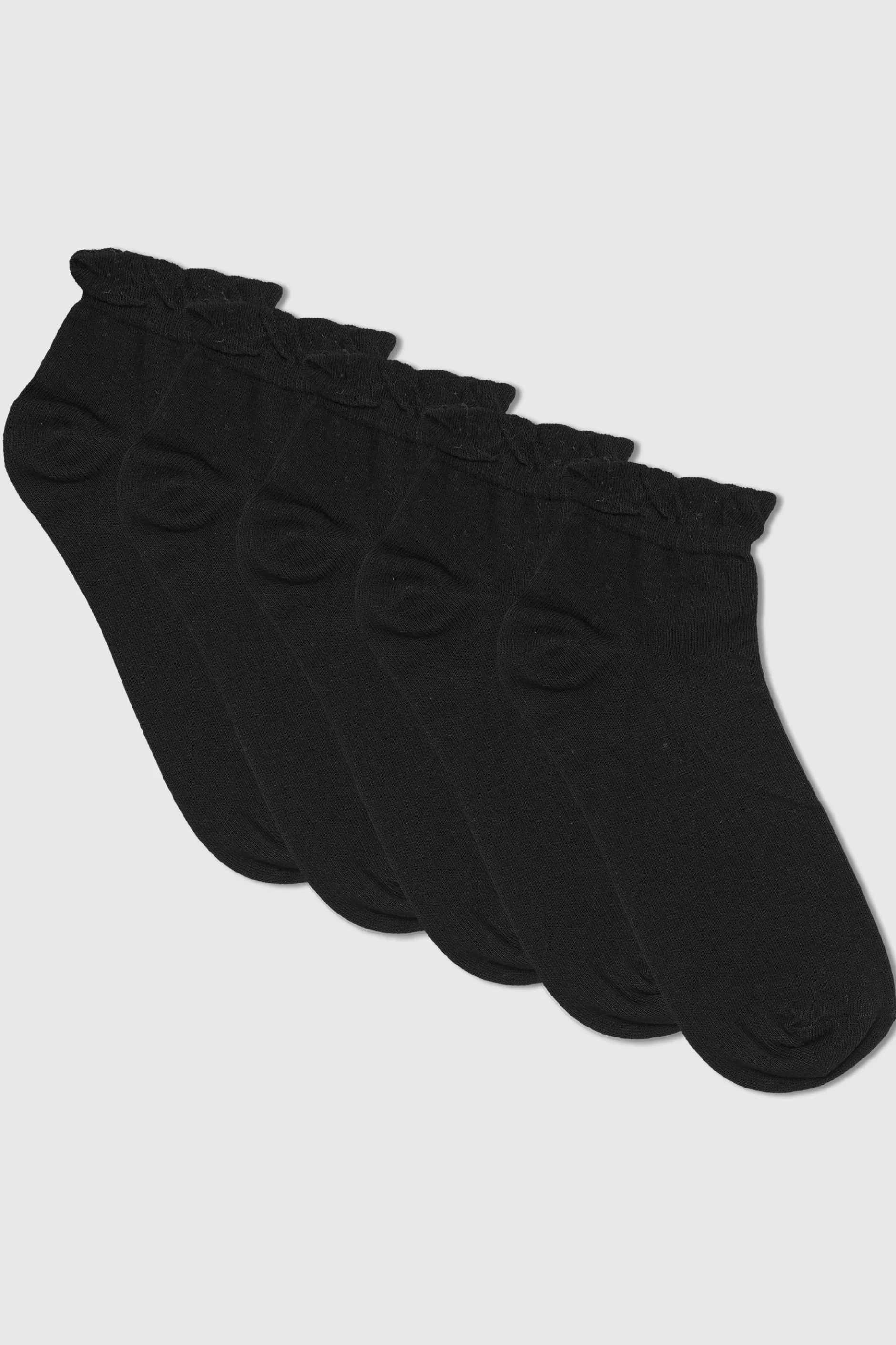 Women M&Co Socks>Yours Yours 5 Pack Black Trainer Liner Socks