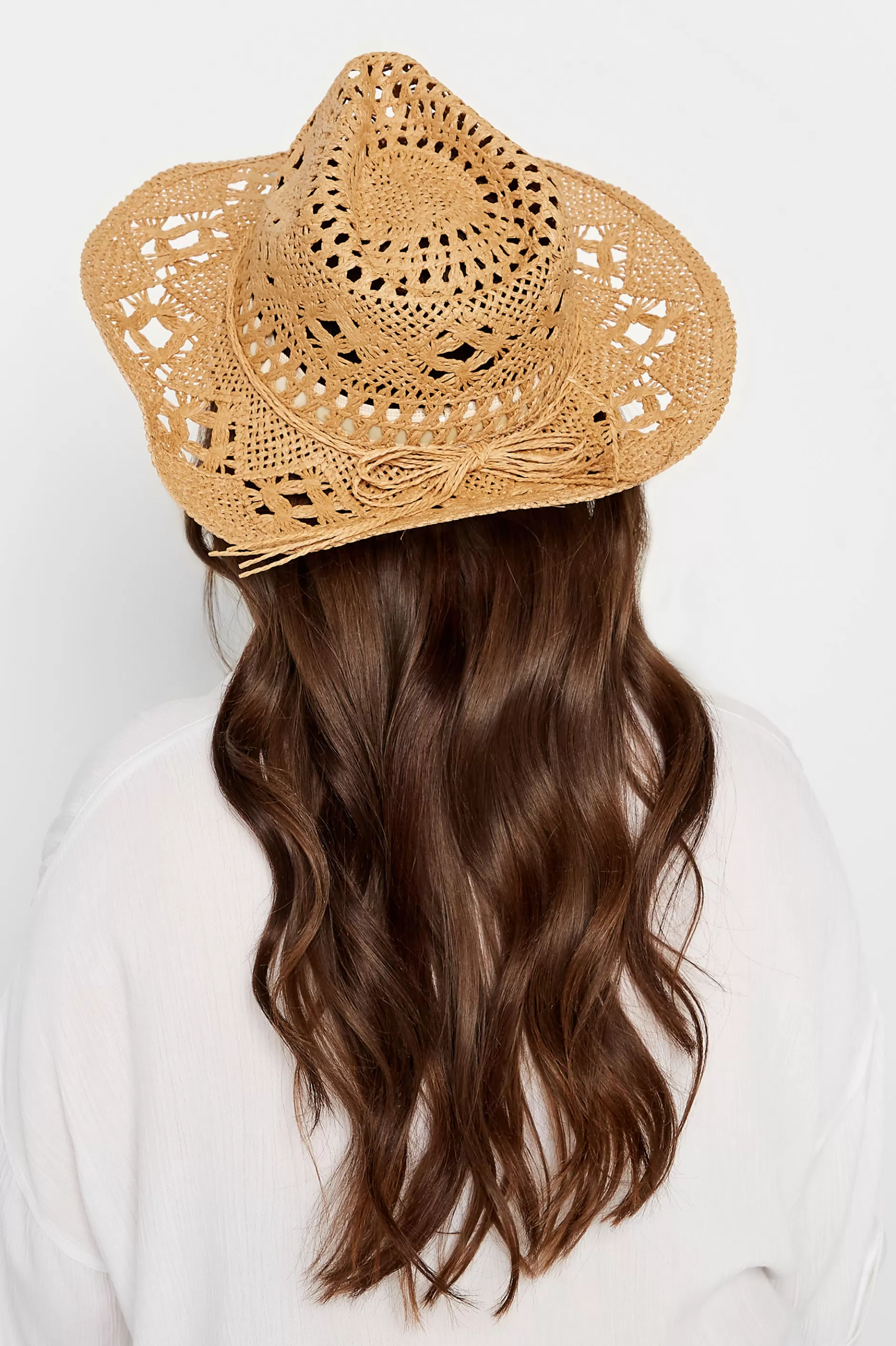 Women M&Co Hats>Yours Yours Beige Brown Straw Cut Out Cowboy Hat