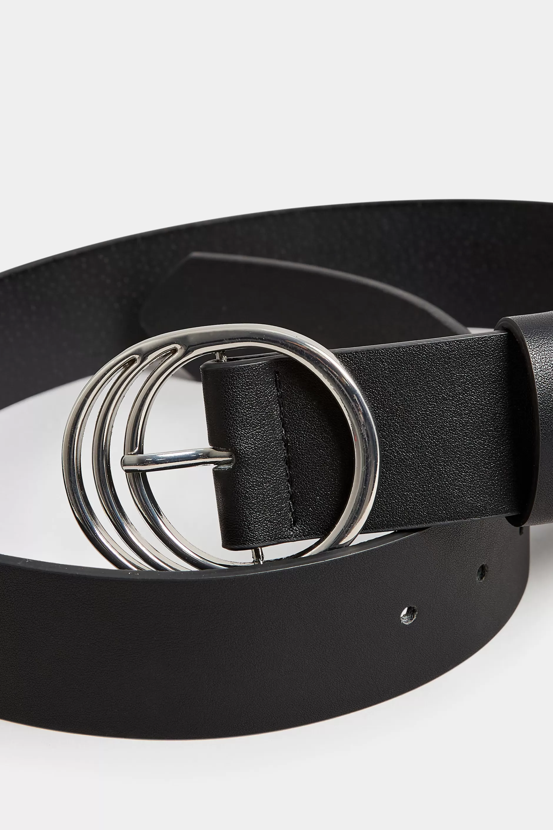 Women M&Co Belts>Yours Yours Black & Silver Triple Circle Belt