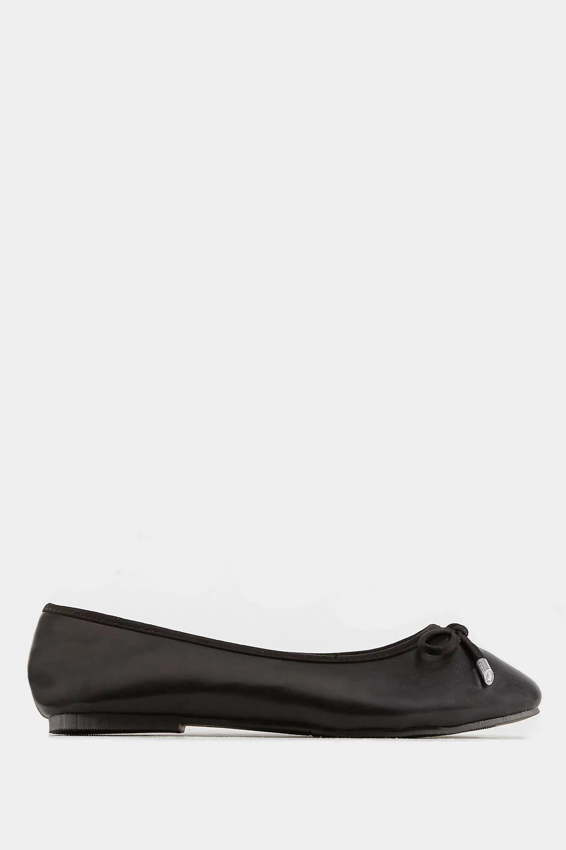 Women M&Co Flat Shoes>Yours Yours Black Ballerina Pumps In Wide E Fit & Extra Wide Eee Fit